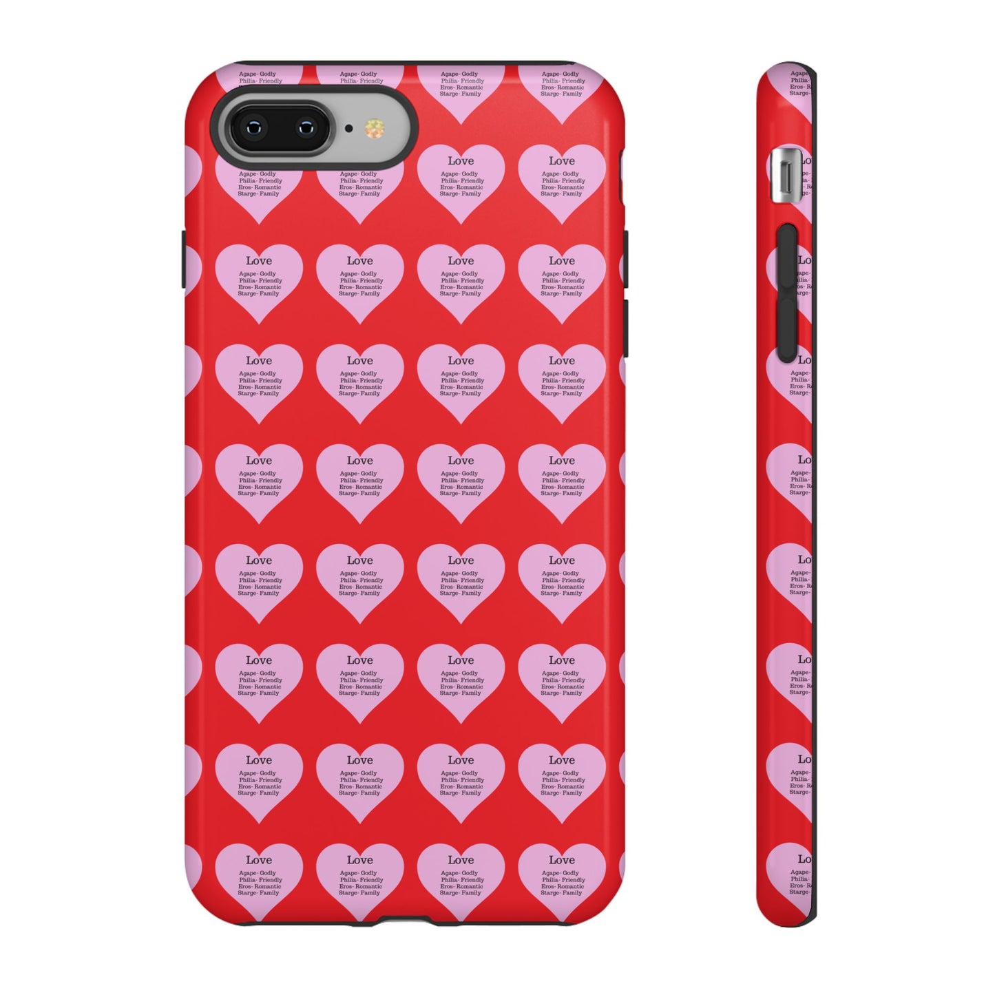 Hearts-A-Flutter Phone Case (iPhone, Google Pixel)(Red)