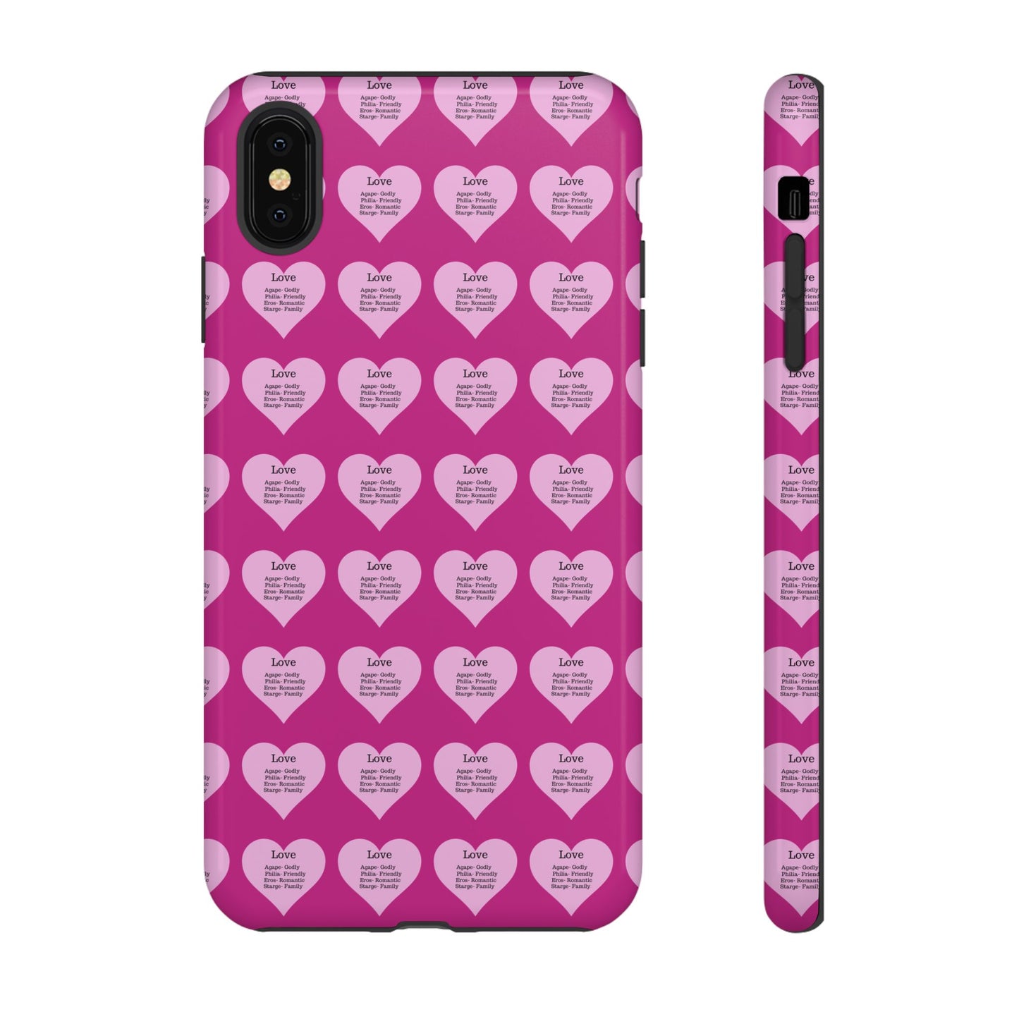 Hearts-A-Flutter Phone Case (iPhone, Google Pixel)(Pink)