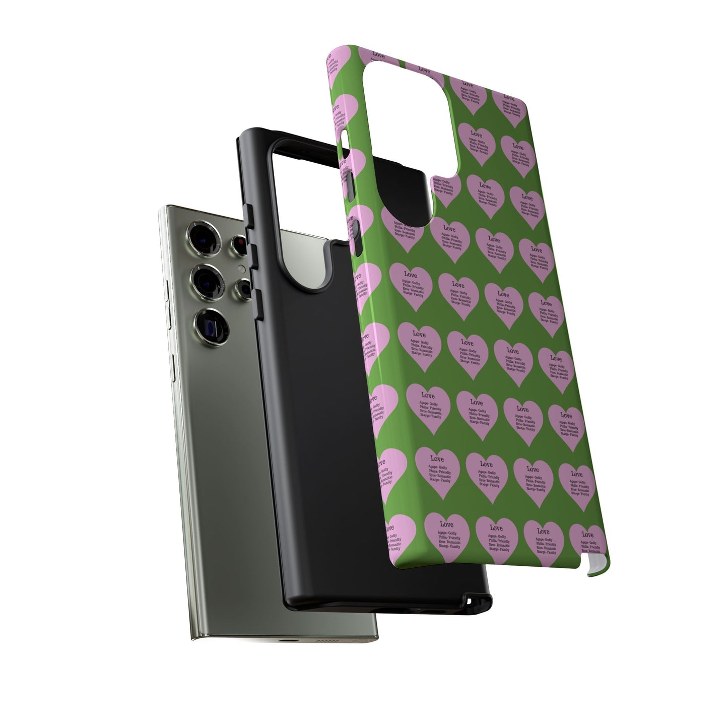 Hearts-A-Flutter Phone Case (Samsung)(Green)