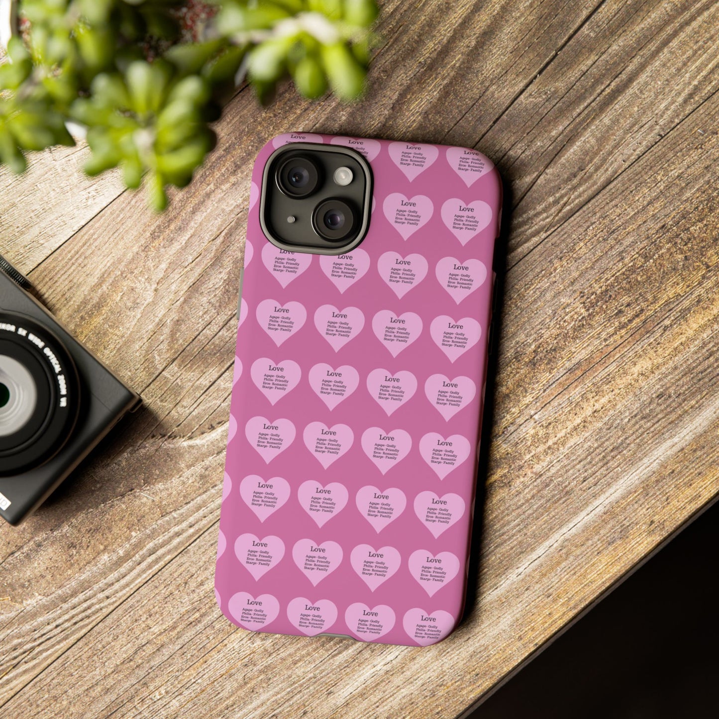 Hearts-A-Flutter Phone Case (iPhone, Google Pixel)(Light pink)