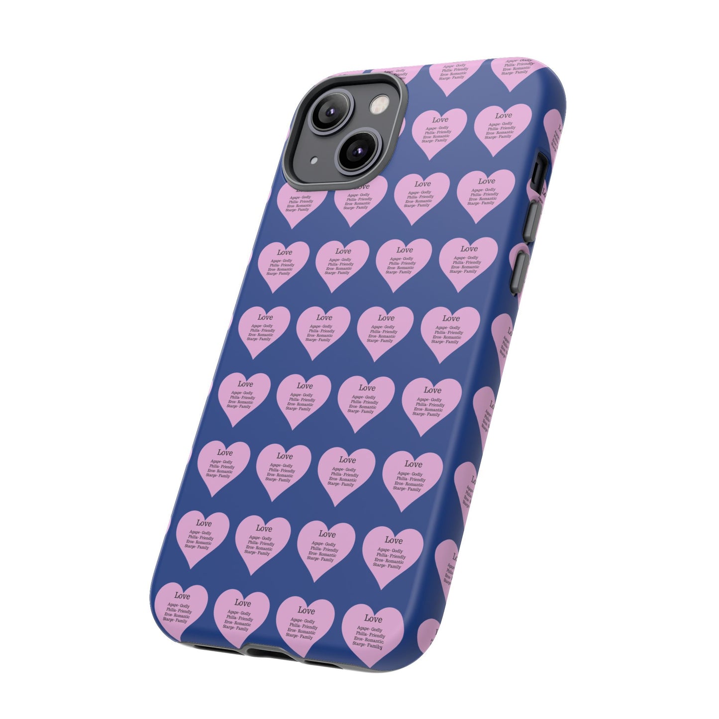 Hearts-A-Flutter Phone Case (iPhone, Google Pixel)(Dark blue)