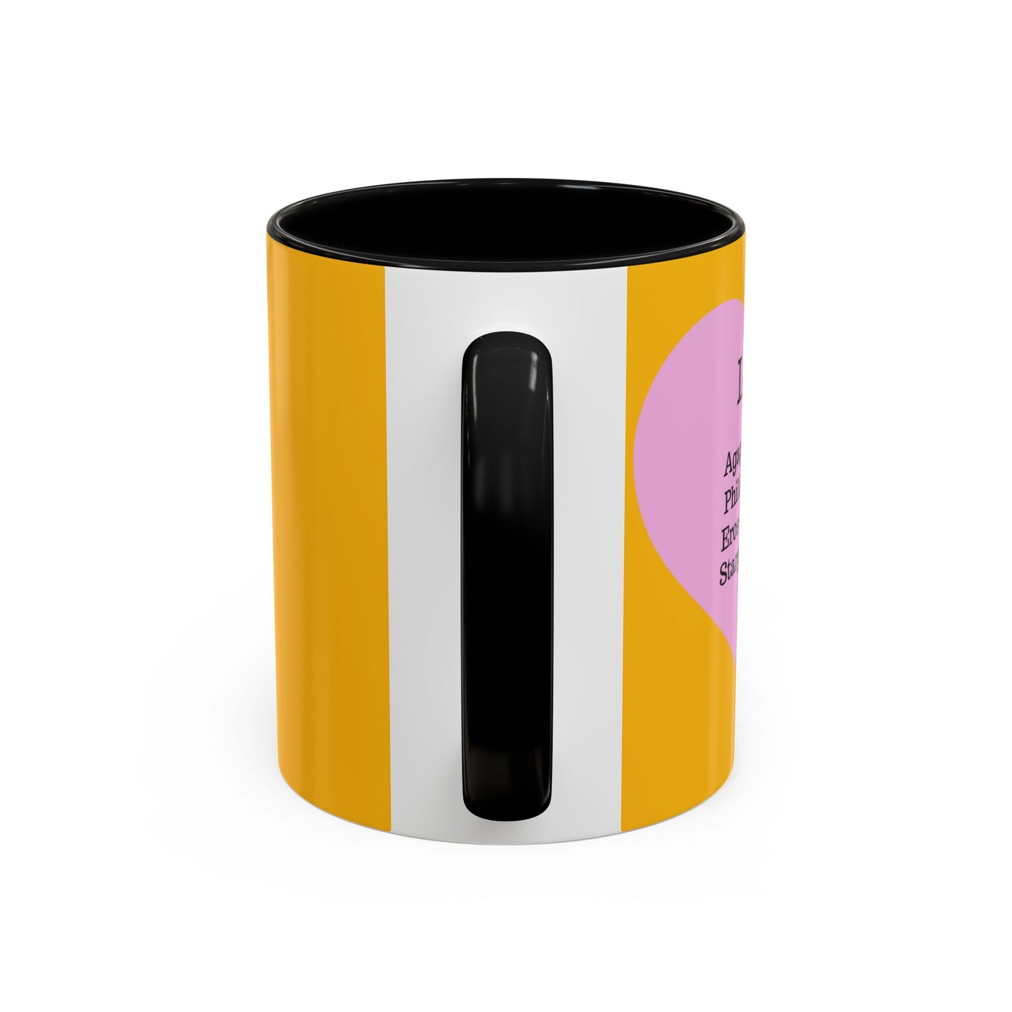 Charming Heart Accent Coffee Mug (Yellow)