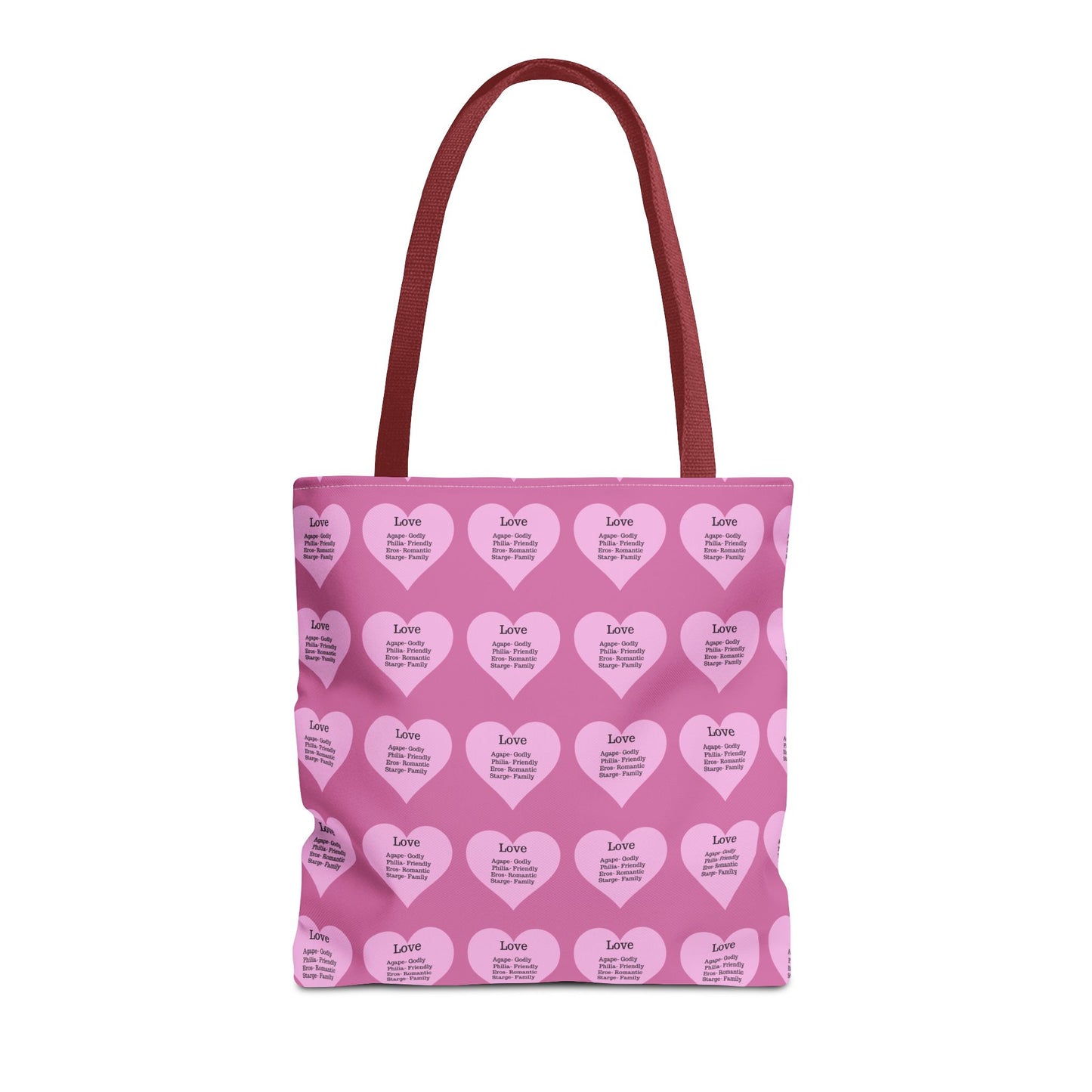 Pink Hearts Tote Bag (Light pink)