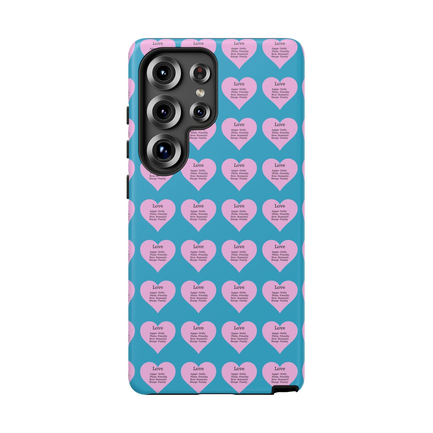 Hearts-A-Flutter Phone Case (Samsung)(Turquoise)