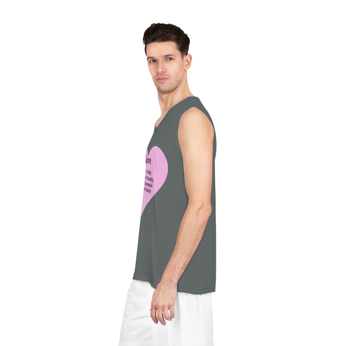 Love Heart Basketball Jersey (Dark Grey)