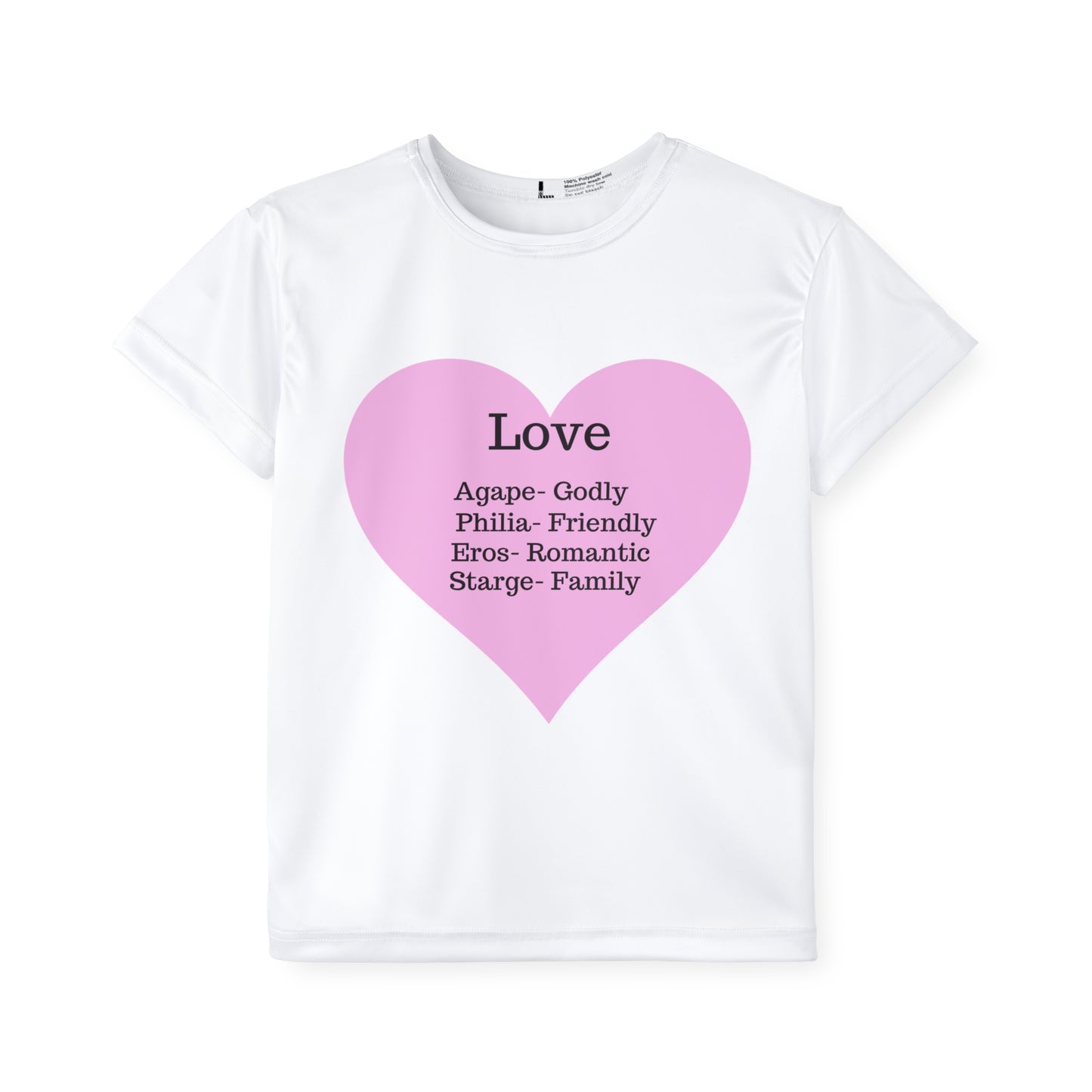 Types of Love Heart Kids Performance Jersey (White)