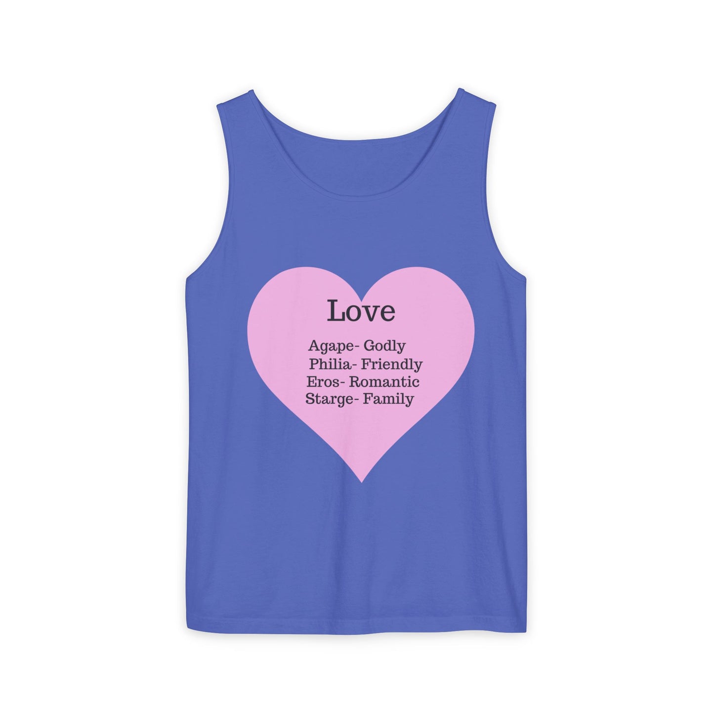 Unisex "Love" Definitions Garment-Dyed Tank Top