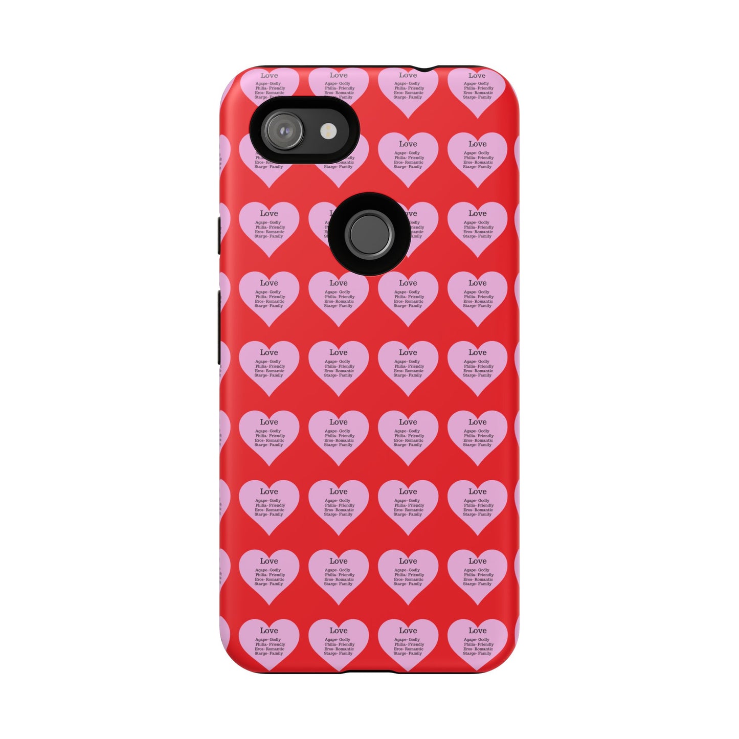 Hearts-A-Flutter Phone Case (iPhone, Google Pixel)(Red)