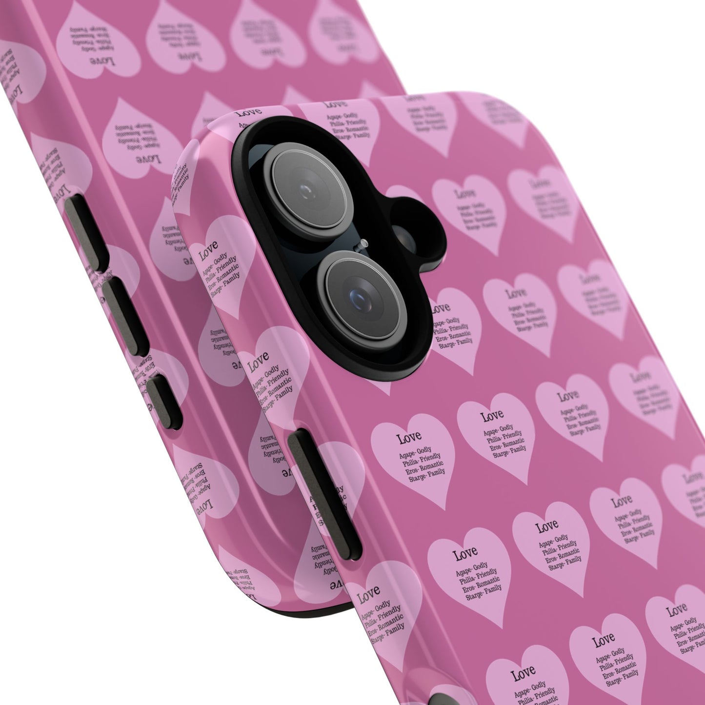 Hearts-A-Flutter Phone Case (iPhone, Google Pixel)(Light pink)