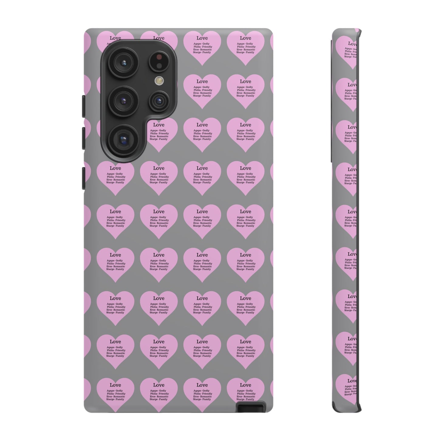 Hearts-A-Flutter Phone Case (Samsung)(Grey)
