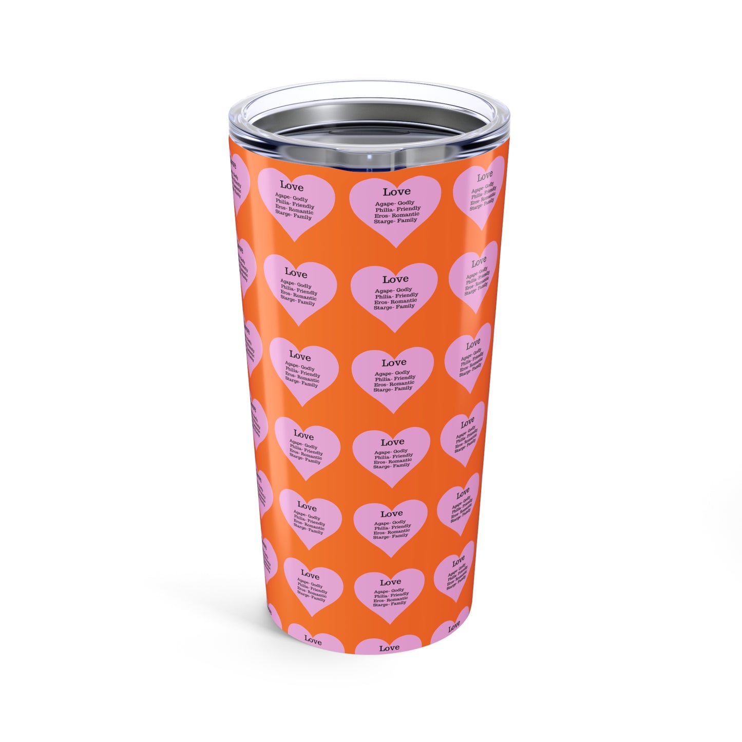 Charming Heart Insulated Stainless Steel Tumbler (20oz)(Crusta)
