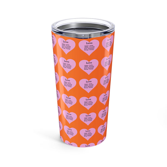 Charming Heart Insulated Stainless Steel Tumbler (20oz)(Crusta)