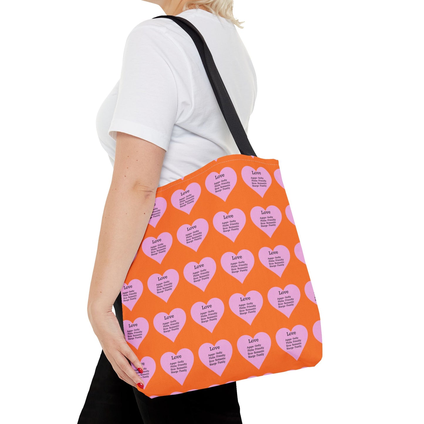 Pink Hearts Tote Bag (Crusta)