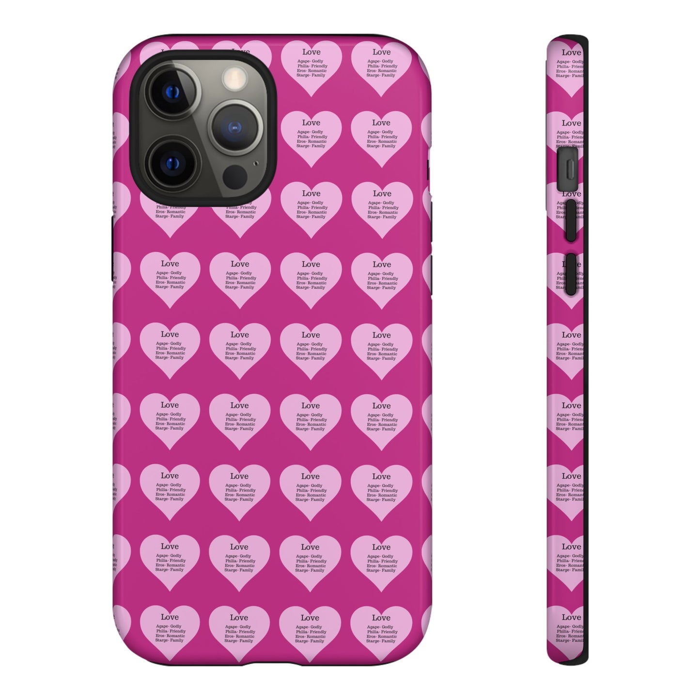 Hearts-A-Flutter Phone Case (iPhone, Google Pixel)(Pink)