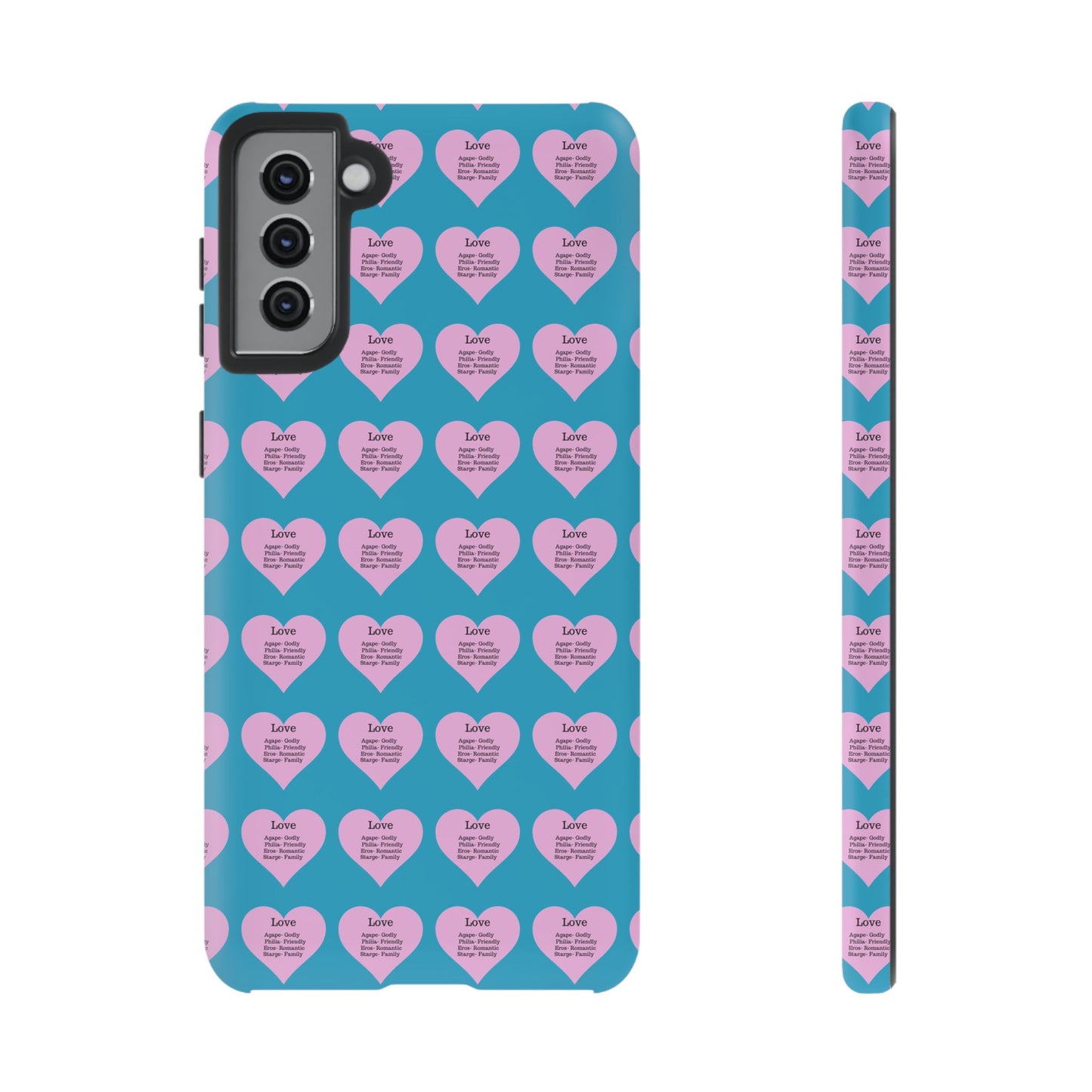 Hearts-A-Flutter Phone Case (Samsung)(Turquoise)
