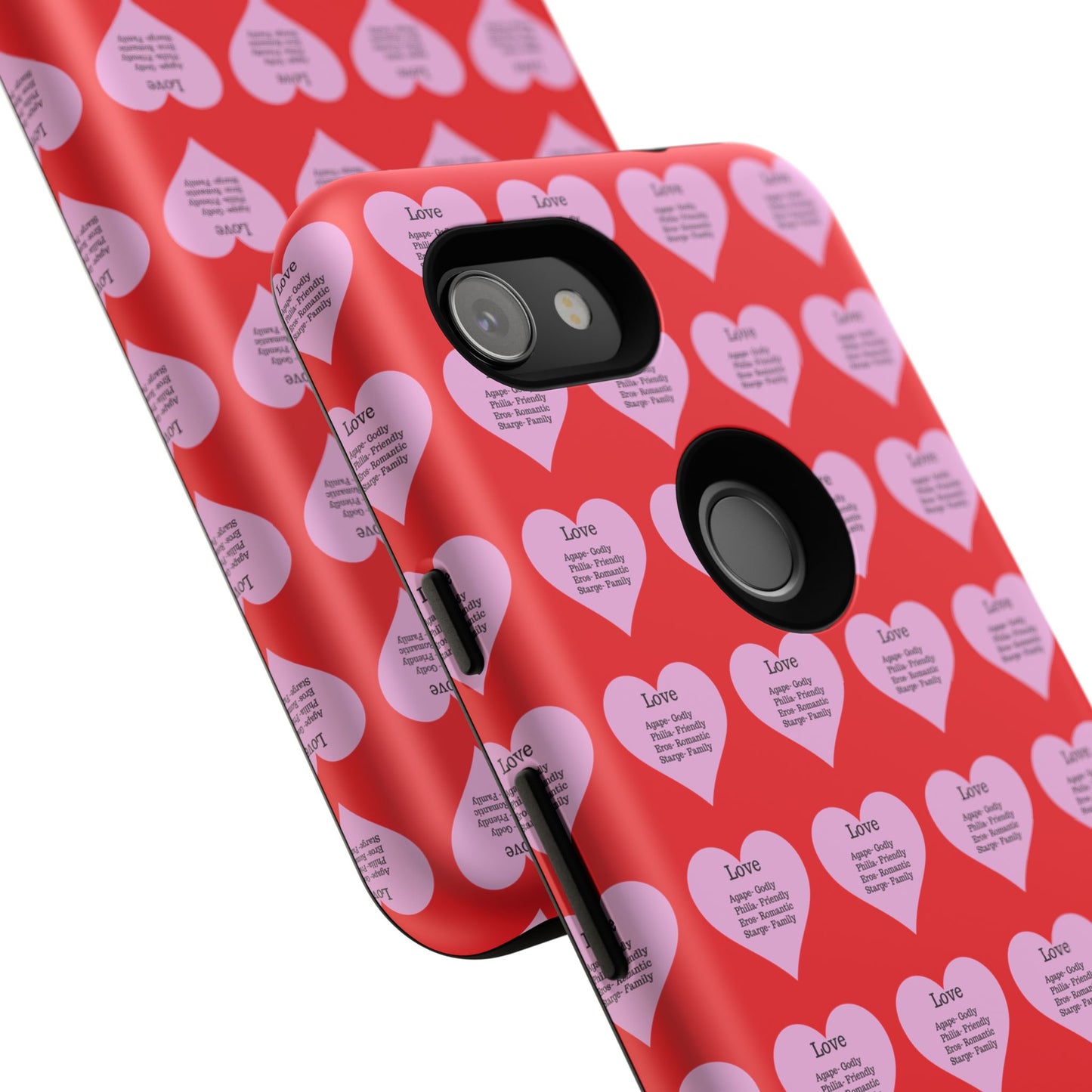 Hearts-A-Flutter Phone Case (iPhone, Google Pixel)(Red)