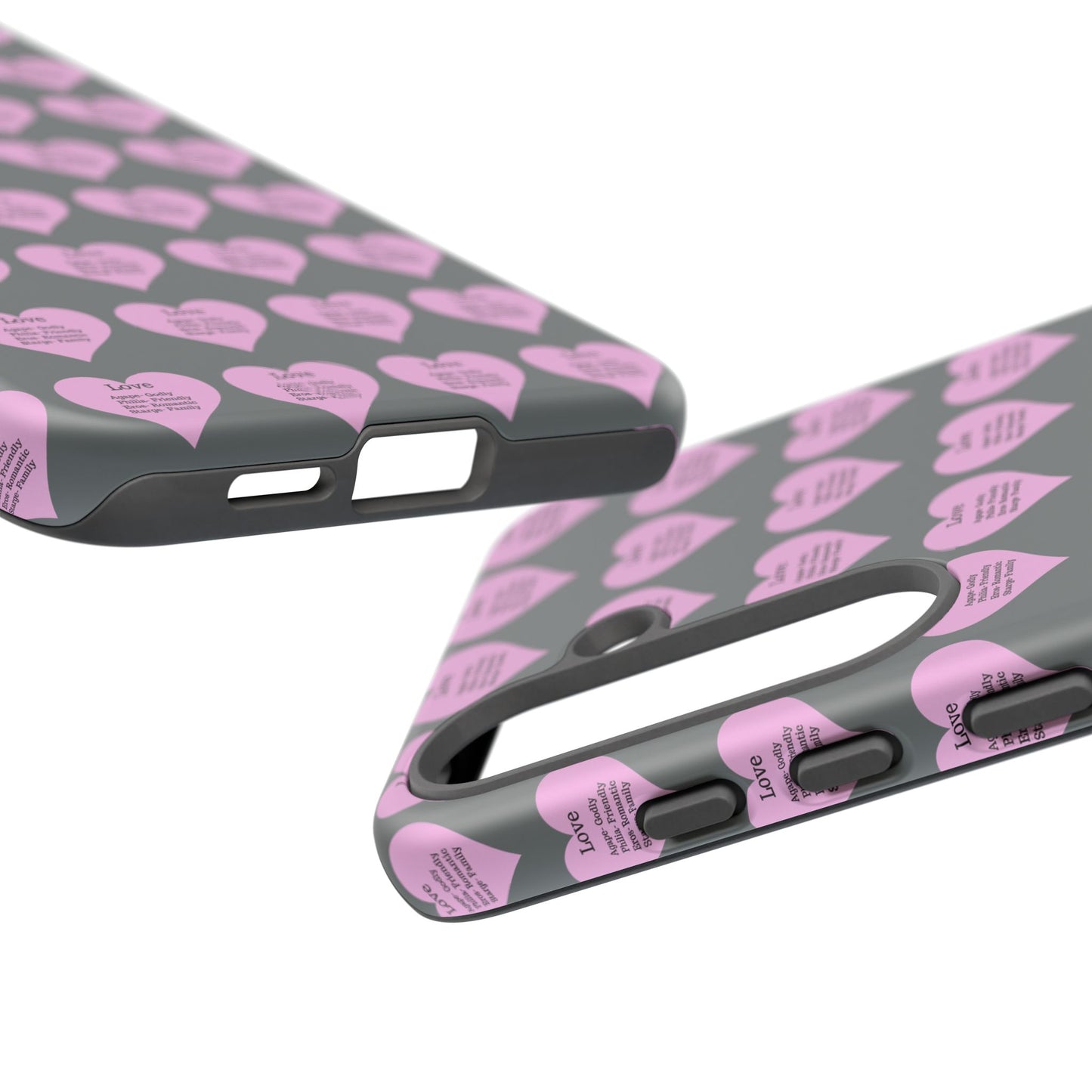 Hearts-A-Flutter Phone Case (Samsung)(Dark grey)