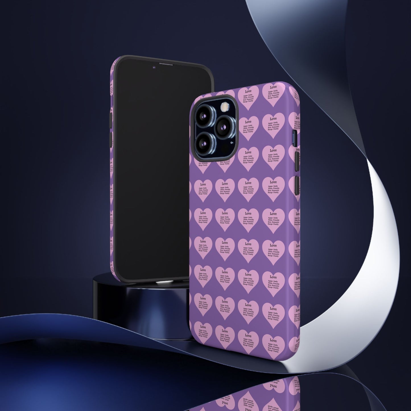 Hearts-A-Flutter Phone Case (iPhone, Google Pixel)(Light purple)