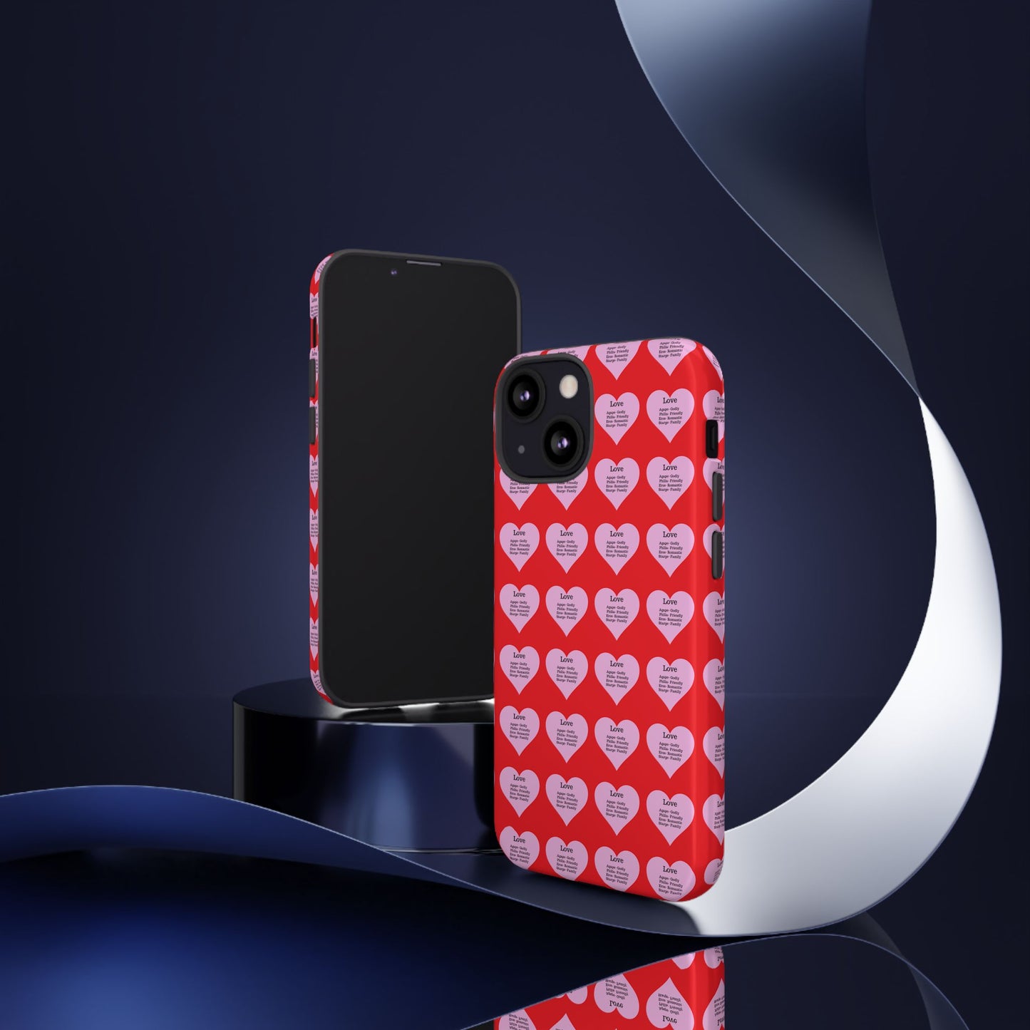 Hearts-A-Flutter Phone Case (iPhone, Google Pixel)(Red)