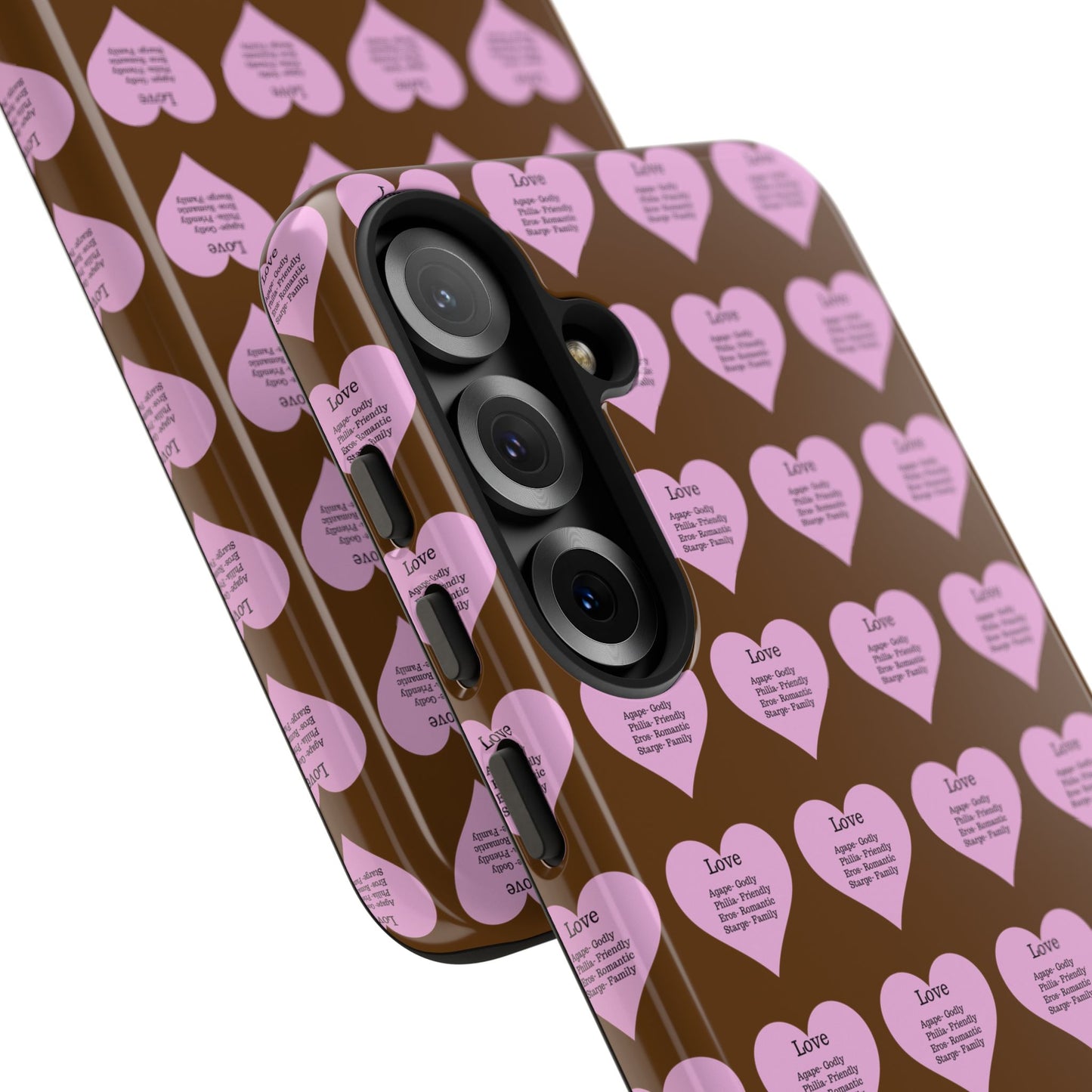 Hearts-A-Flutter Phone Case (Samsung)(Brown)