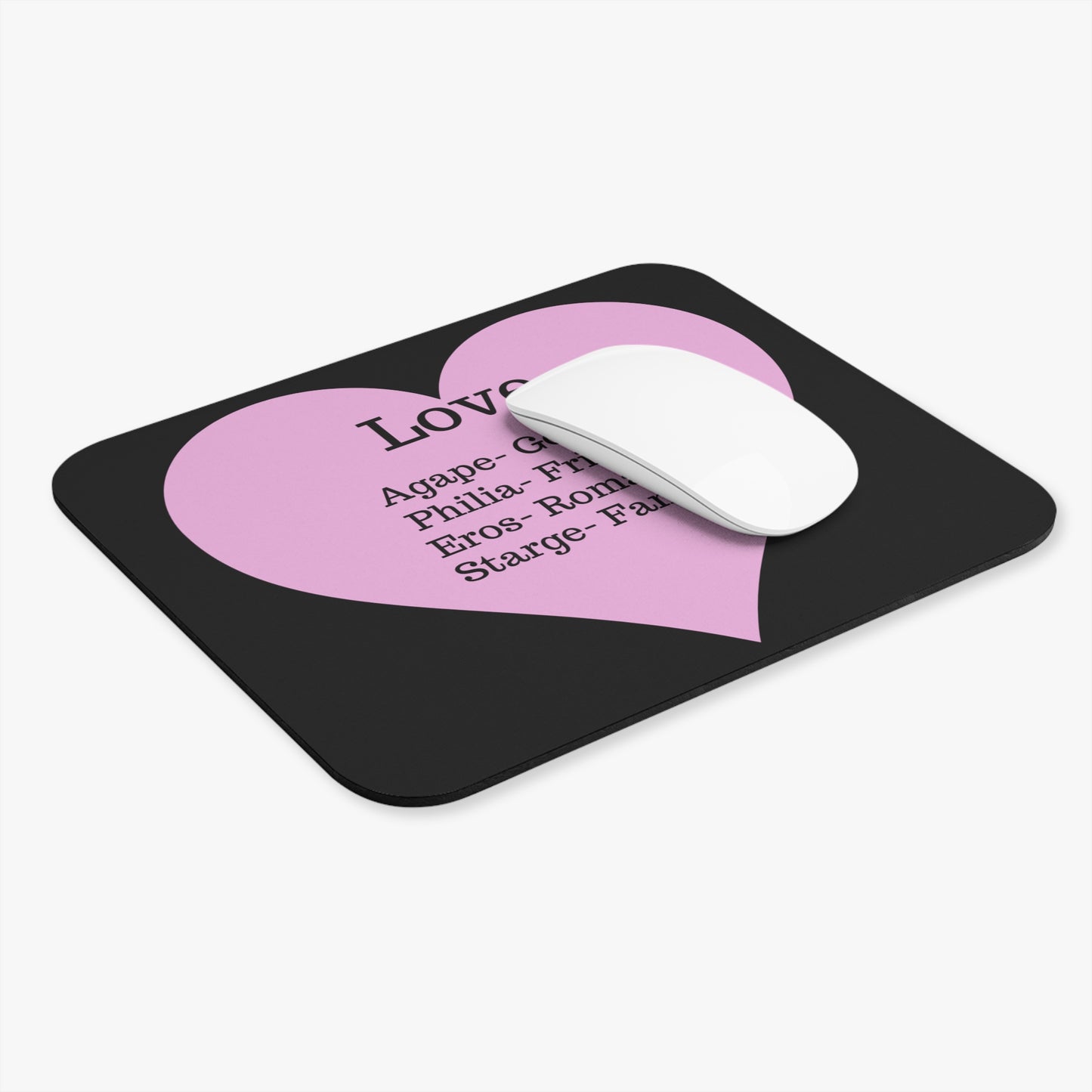 The Four Loves Mouse Pad (Black)