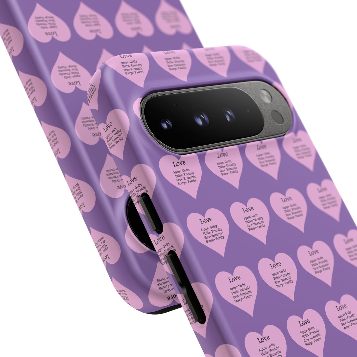 Hearts-A-Flutter Phone Case (iPhone, Google Pixel)(Light purple)