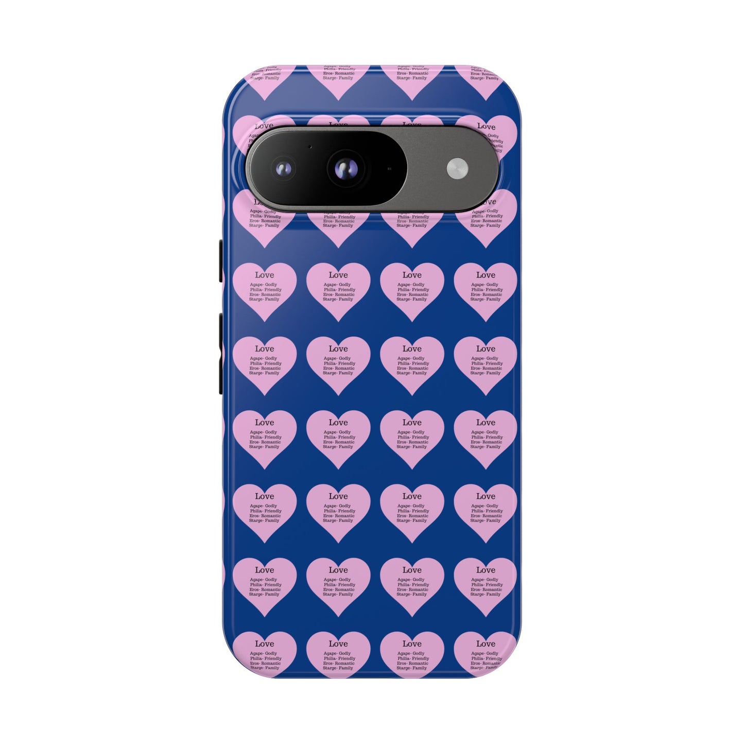 Hearts-A-Flutter Phone Case (iPhone, Google Pixel)(Dark blue)