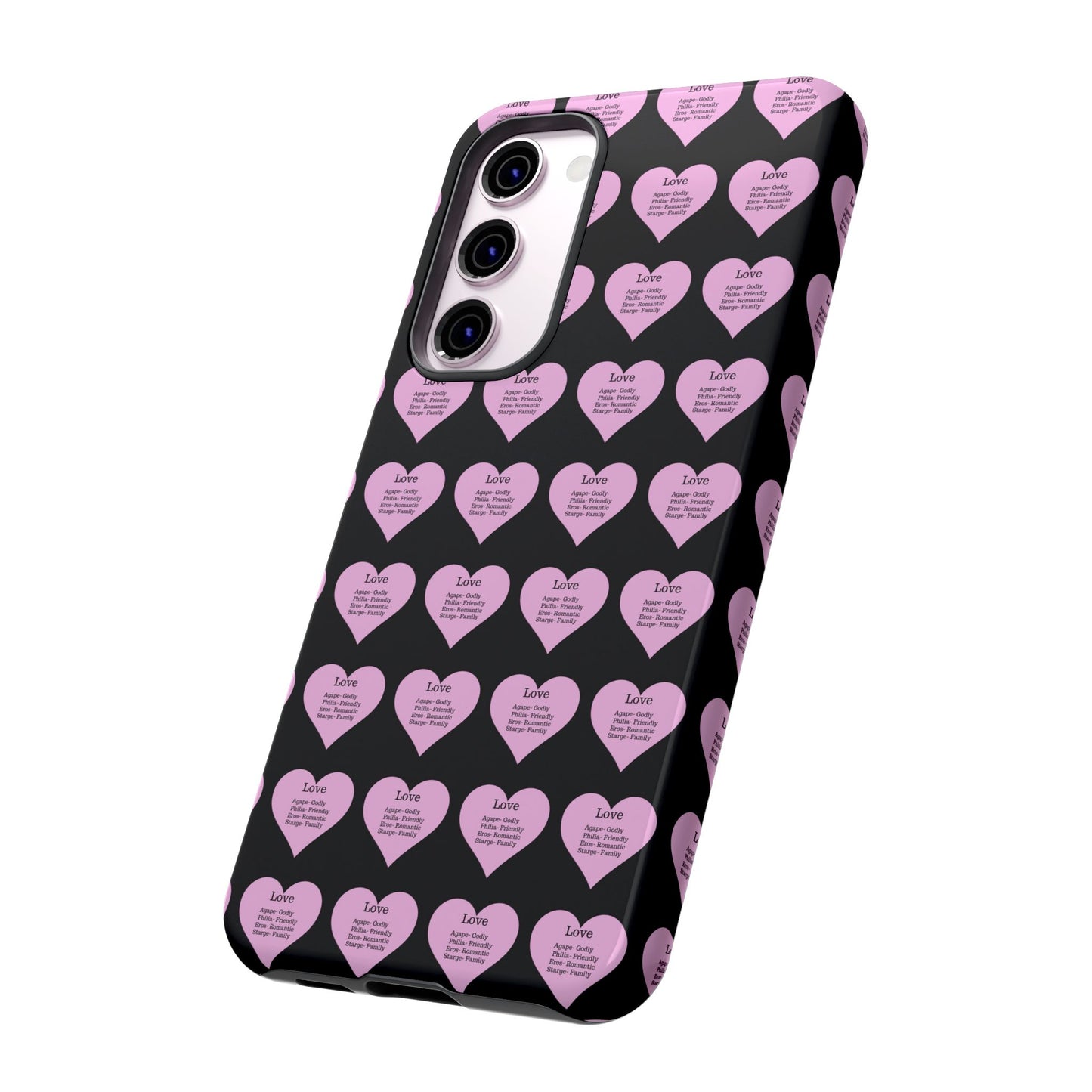 Hearts-A-Flutter Phone Case (Samsung)(Black)