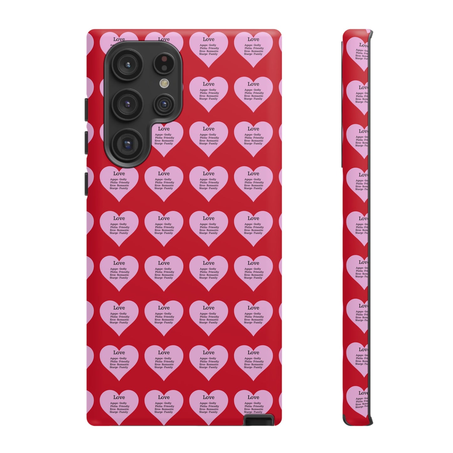 Hearts-A-Flutter Phone Case (Samsung)(Dark red)