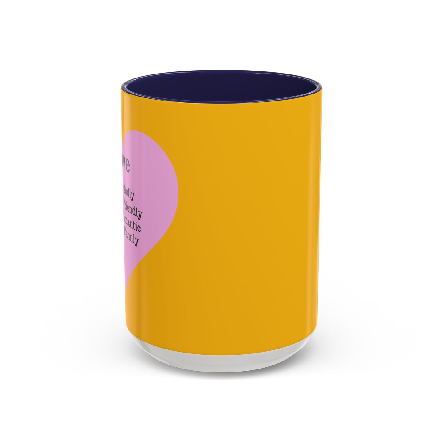 Charming Heart Accent Coffee Mug (Yellow)