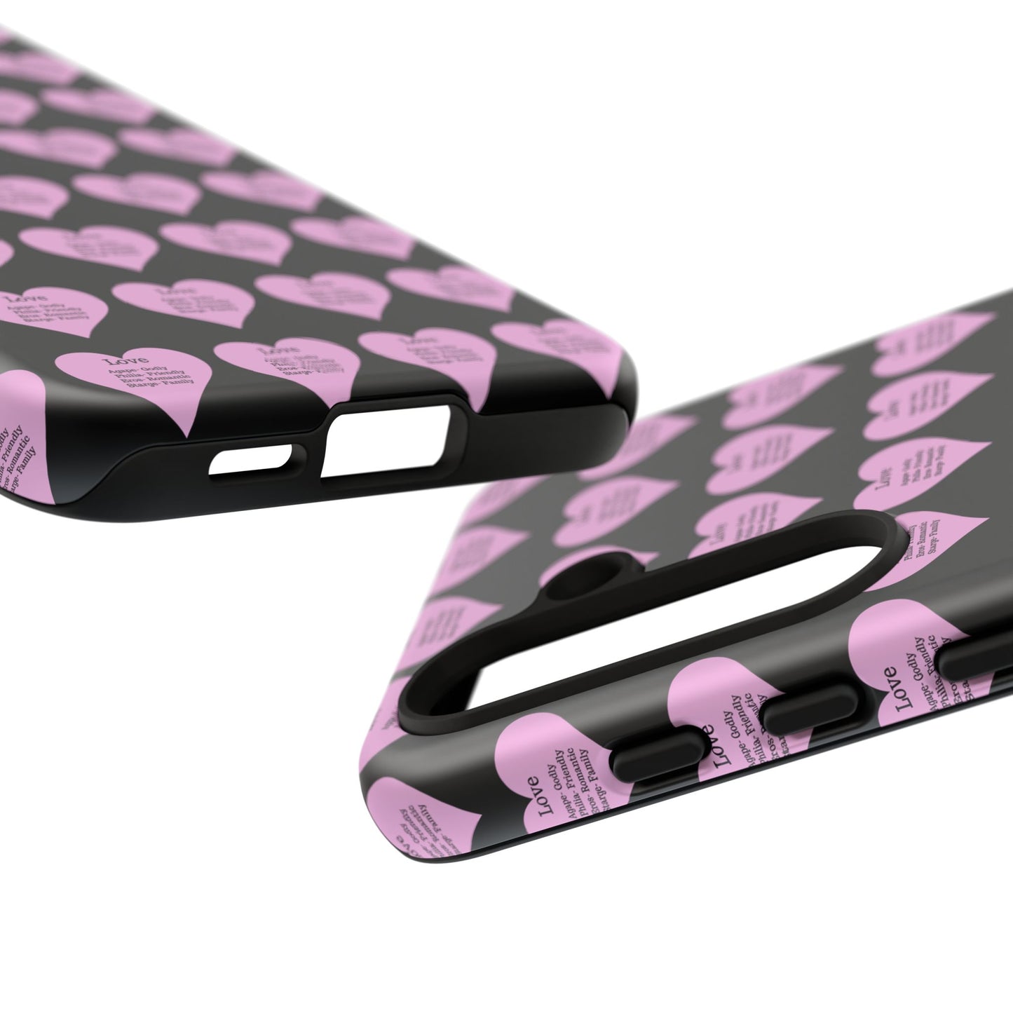 Hearts-A-Flutter Phone Case (Samsung)(Black)