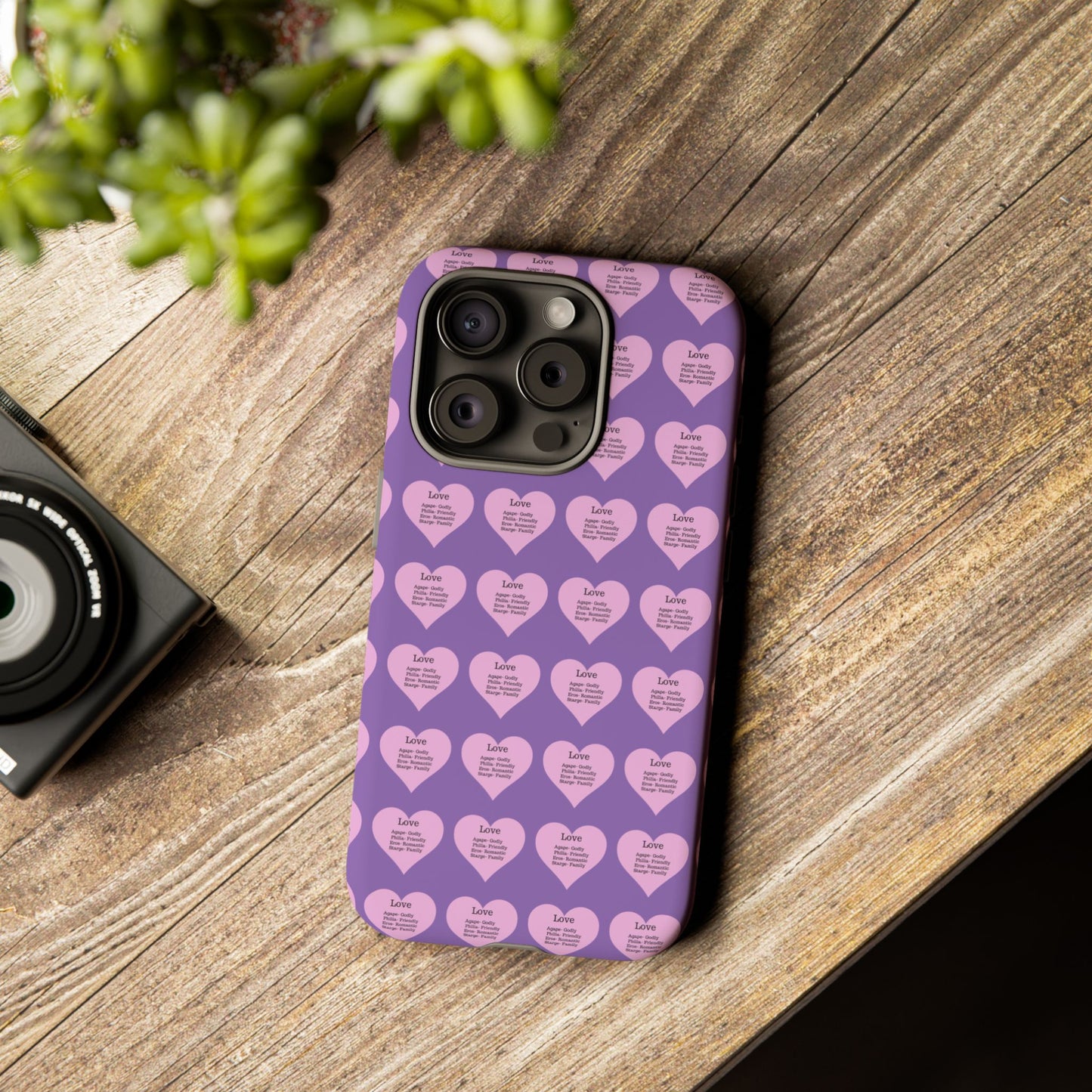 Hearts-A-Flutter Phone Case (iPhone, Google Pixel)(Light purple)