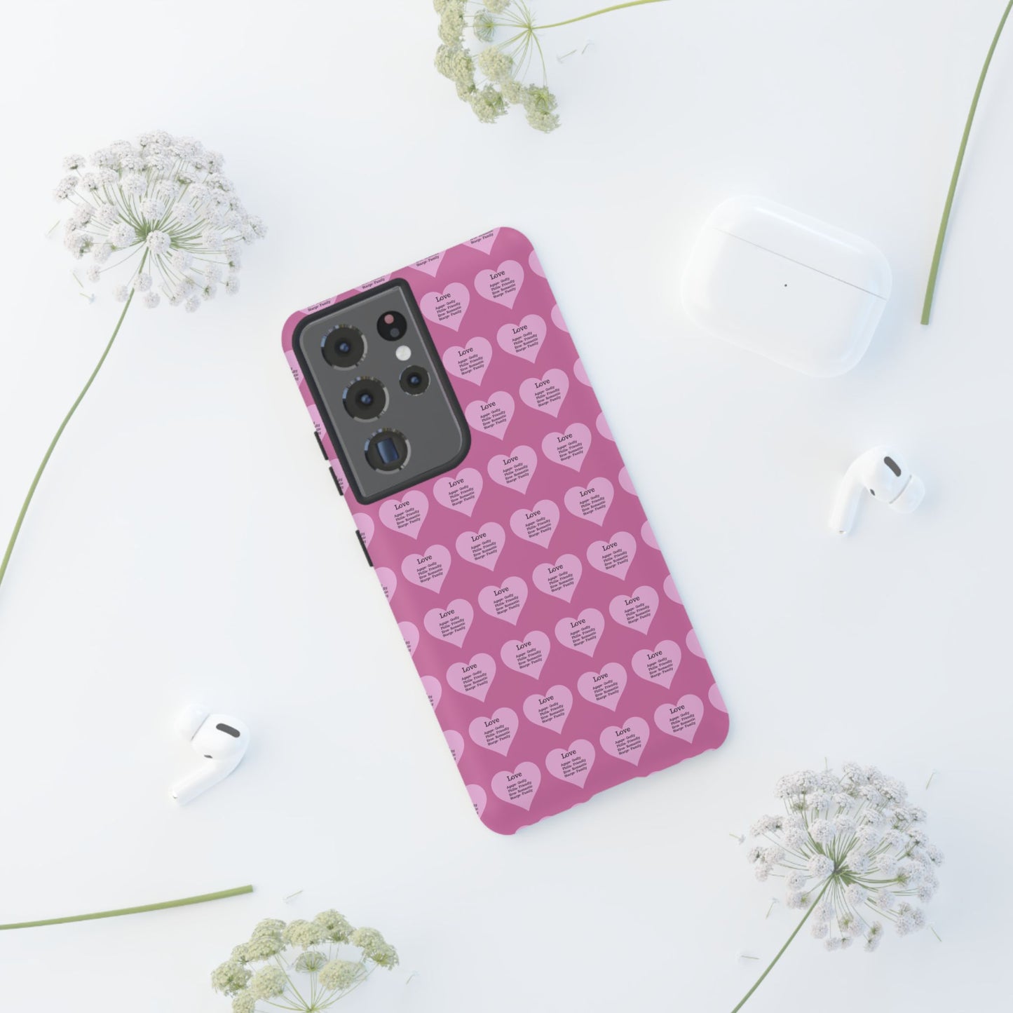 Hearts-A-Flutter Phone Case (Samsung)(Light pink)