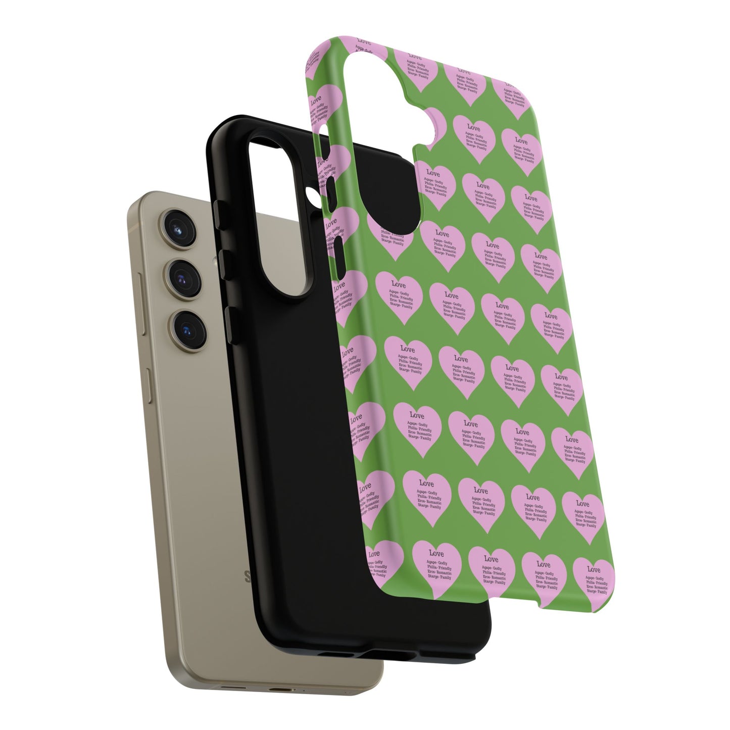 Hearts-A-Flutter Phone Case (Samsung)(Green)