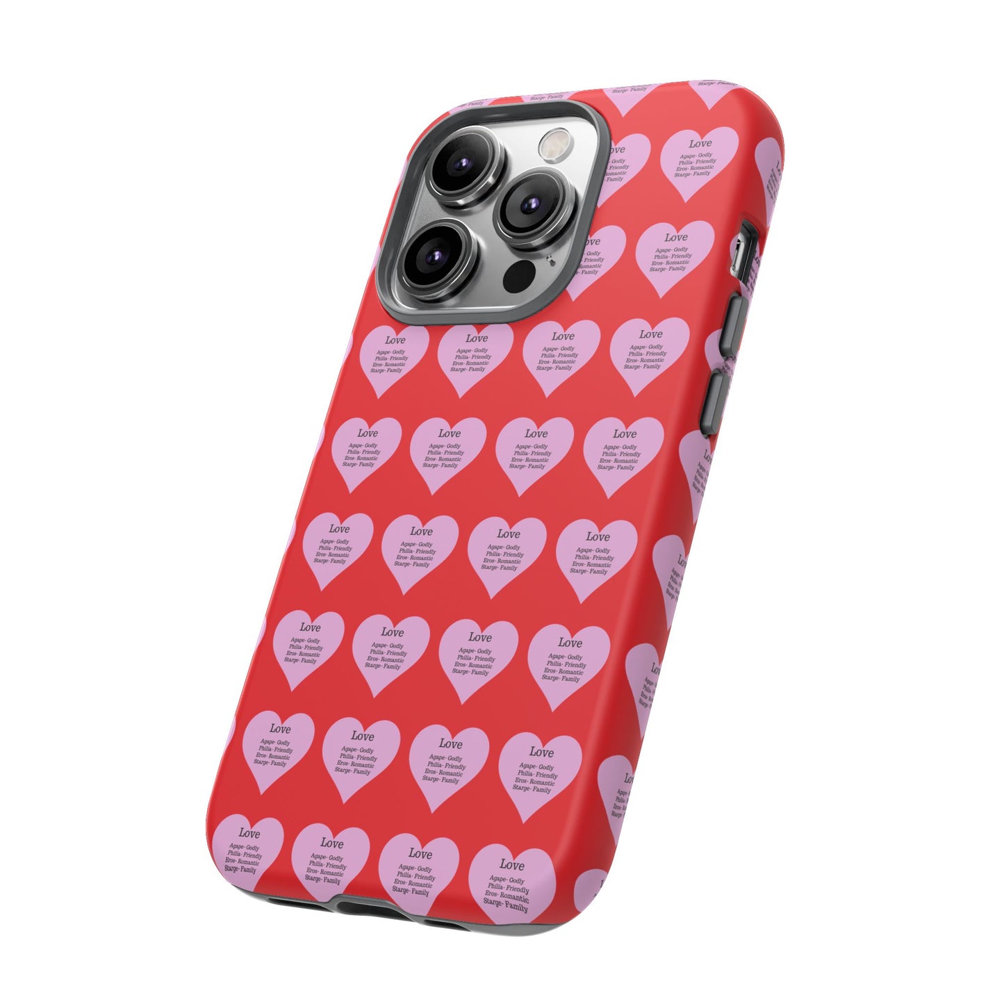 Hearts-A-Flutter Phone Case (iPhone, Google Pixel)(Red)