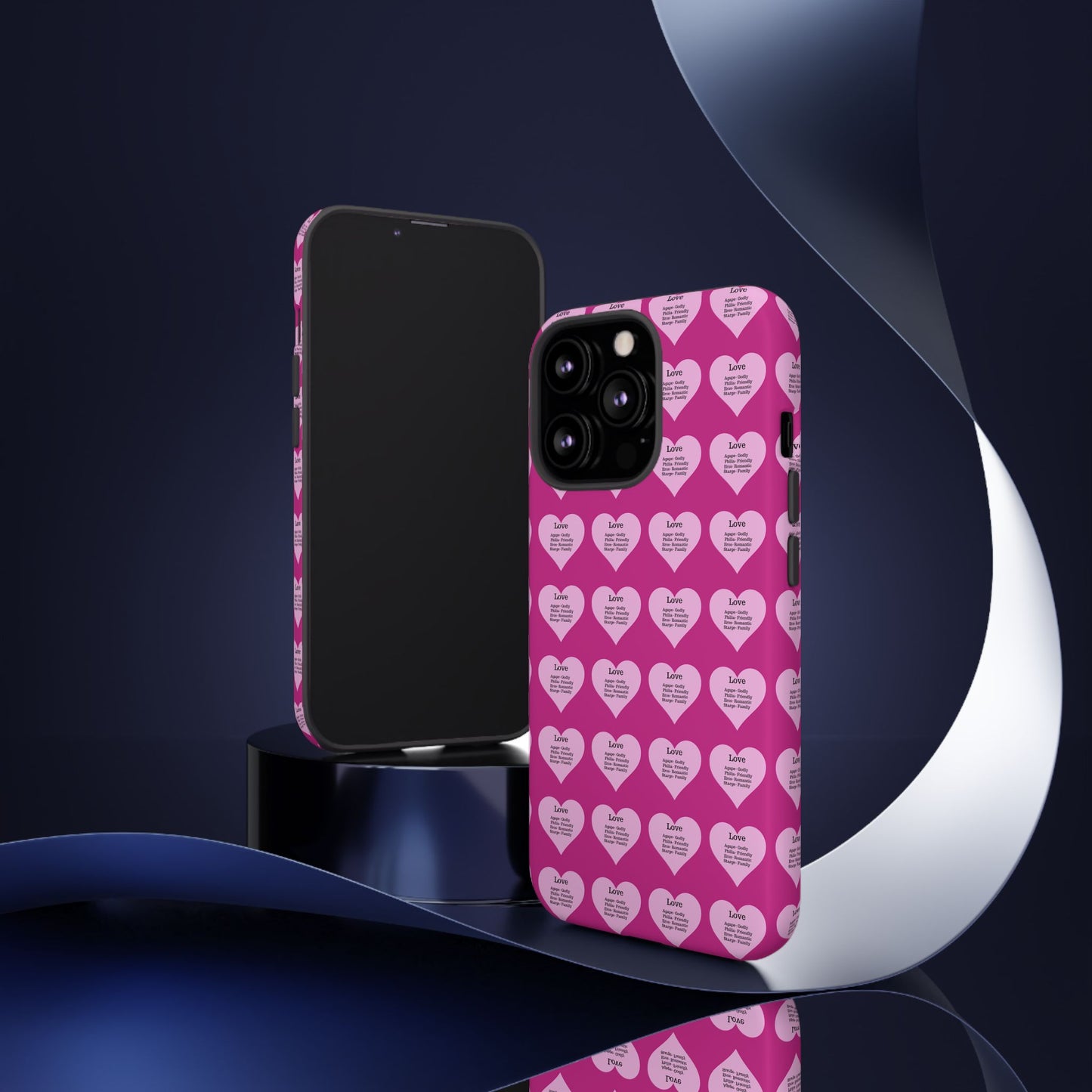 Hearts-A-Flutter Phone Case (iPhone, Google Pixel)(Pink)