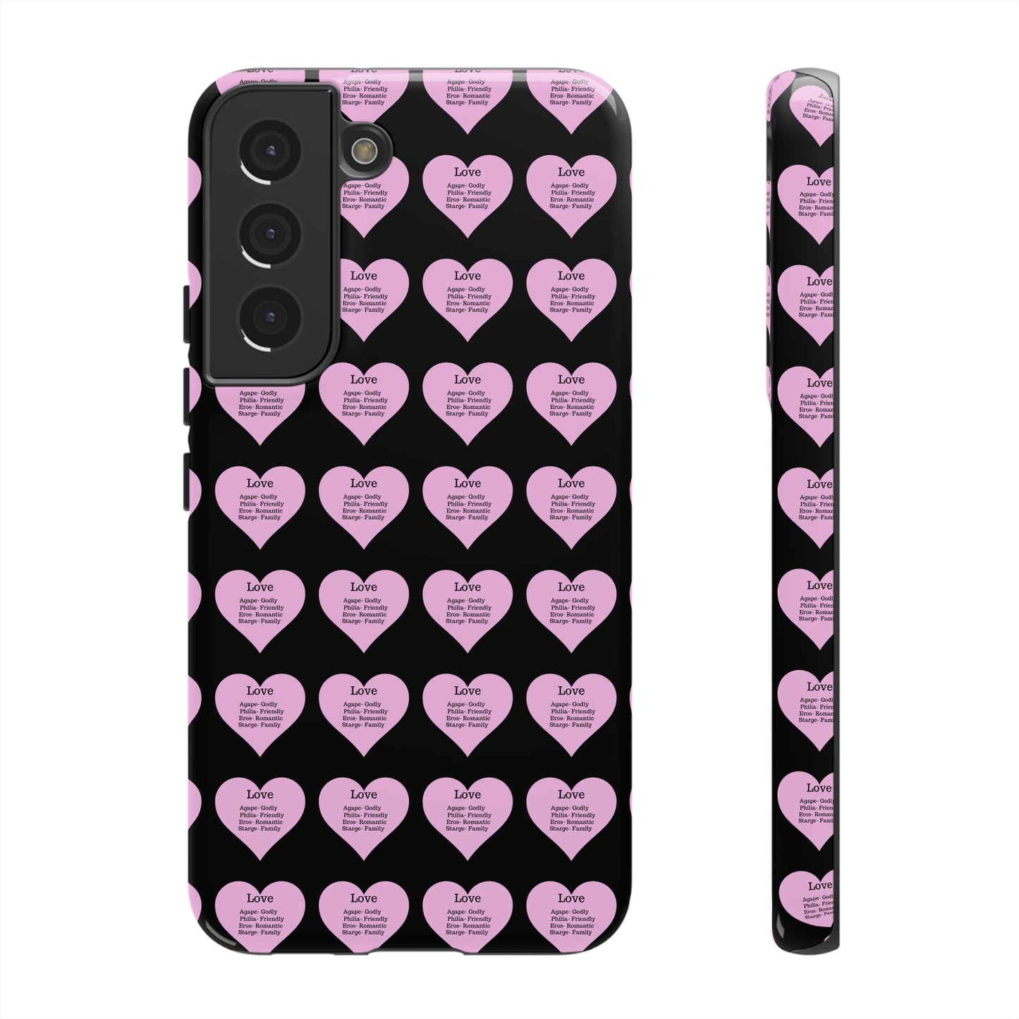 Hearts-A-Flutter Phone Case (Samsung)(Black)