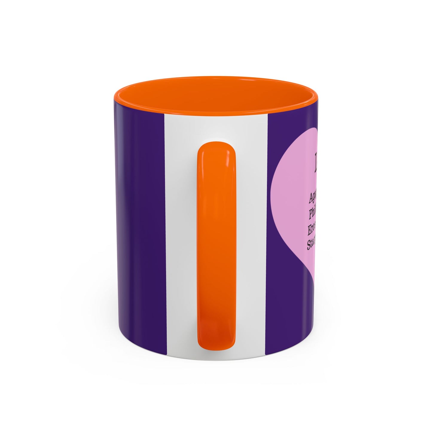 Charming Heart Accent Coffee Mug (Purple)