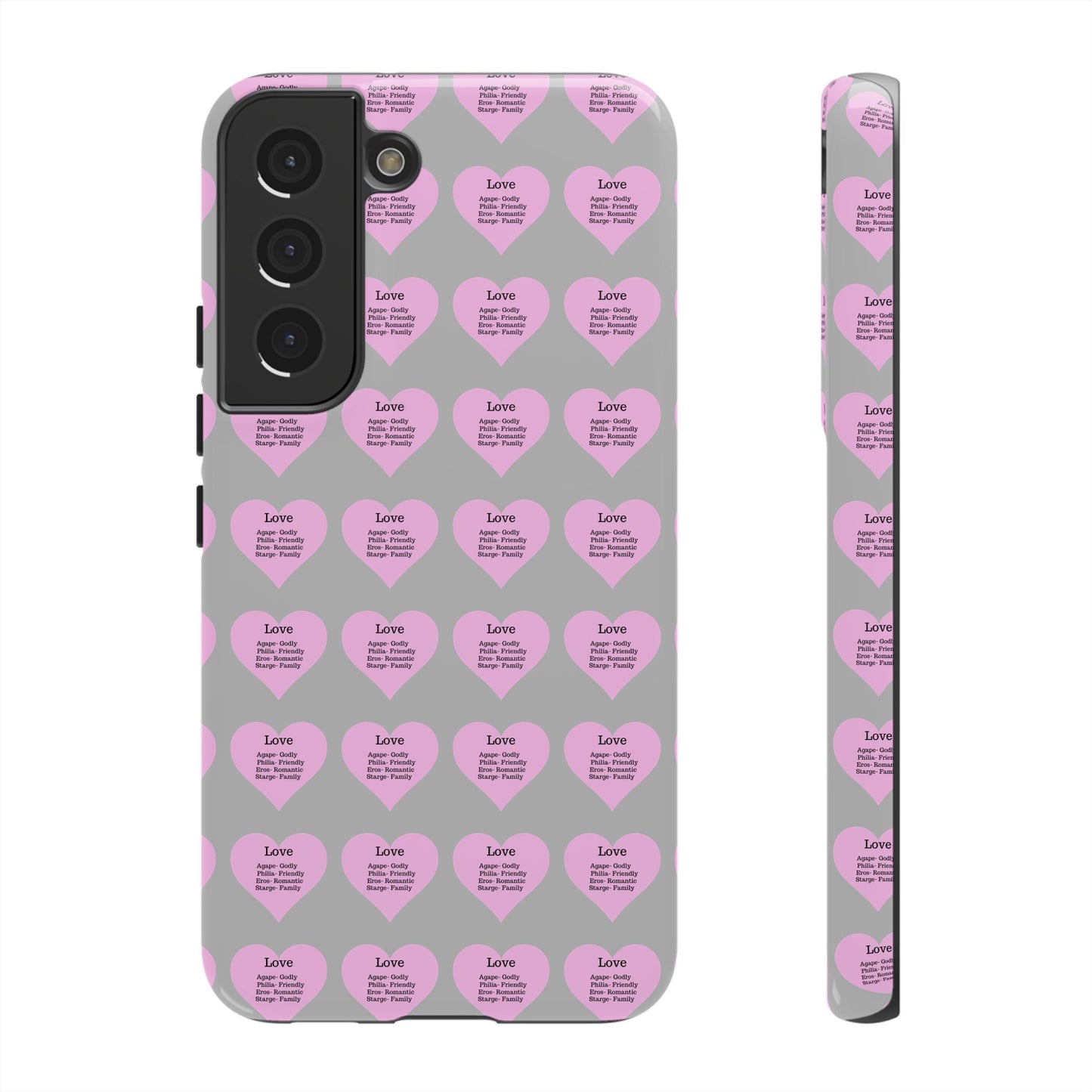 Hearts-A-Flutter Phone Case (Samsung)(Light grey)