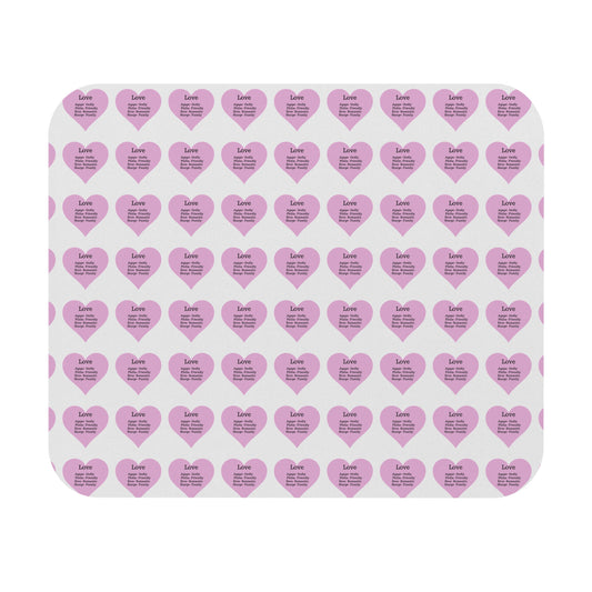 The Four Loves Mouse Pad Pattern Look (White)