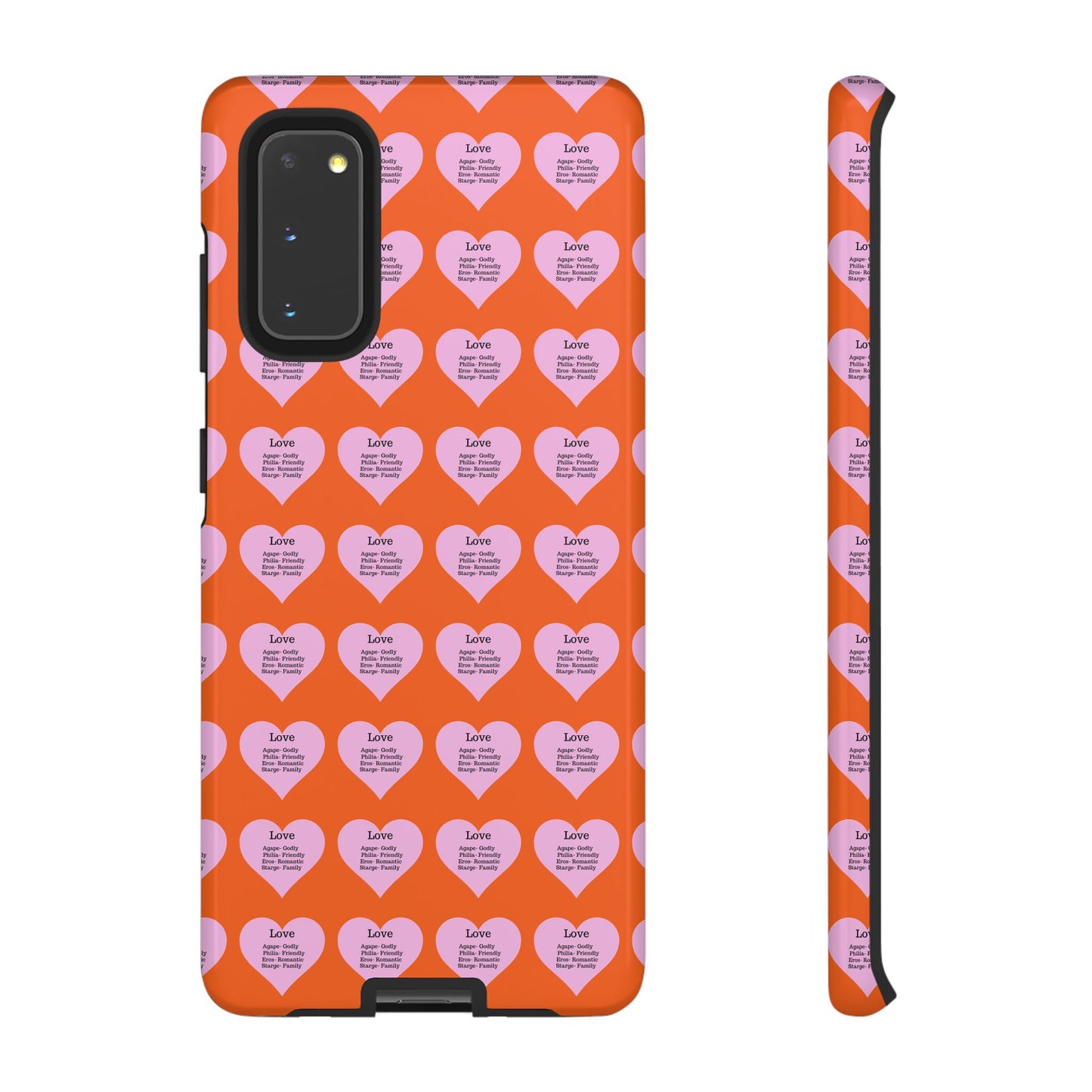 Hearts-A-Flutter Phone Case (Samsung)(Orange)