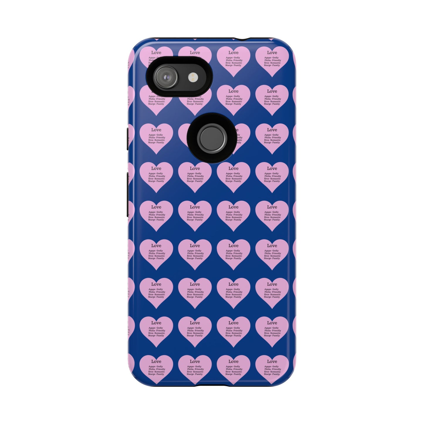 Hearts-A-Flutter Phone Case (iPhone, Google Pixel)(Dark blue)
