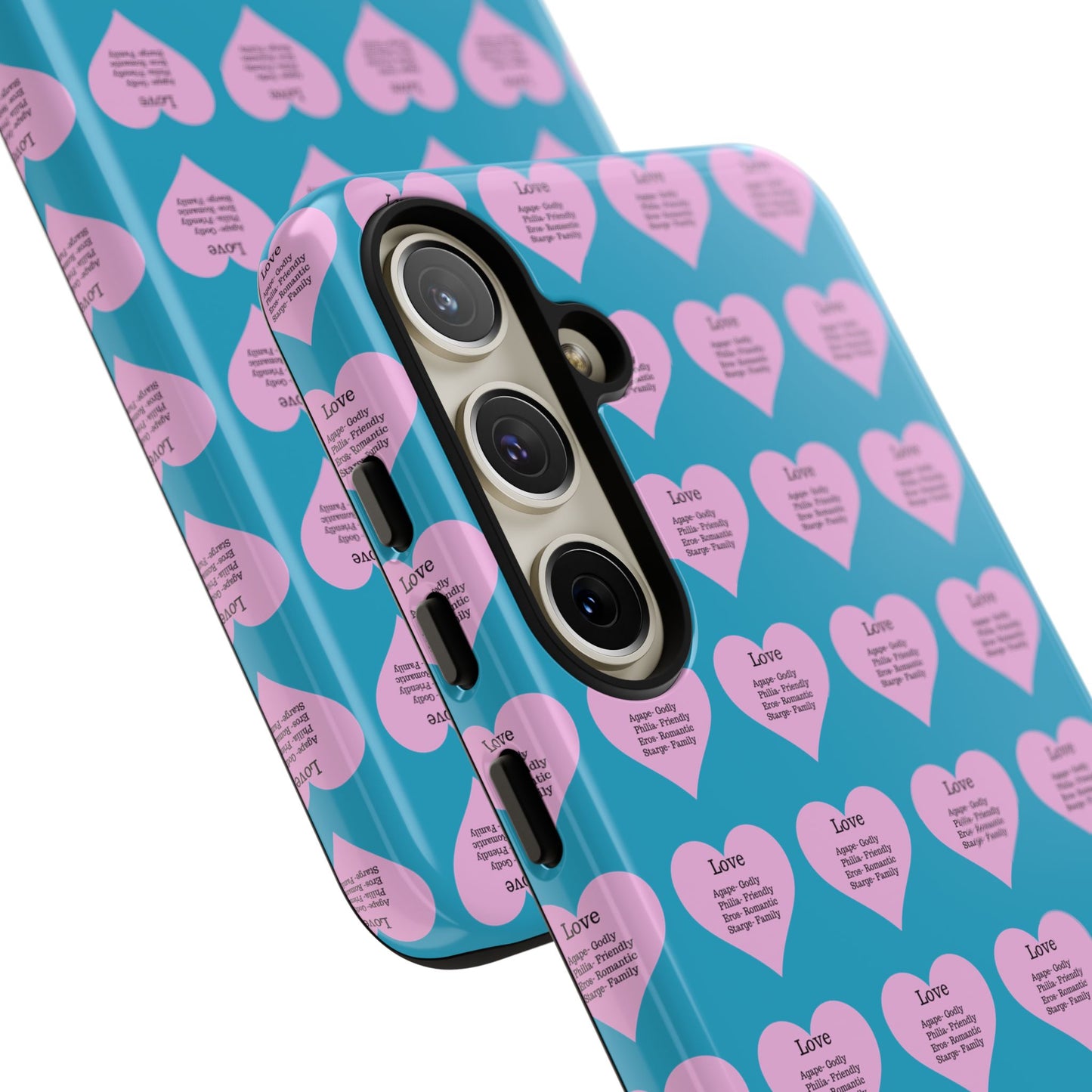 Hearts-A-Flutter Phone Case (Samsung)(Turquoise)