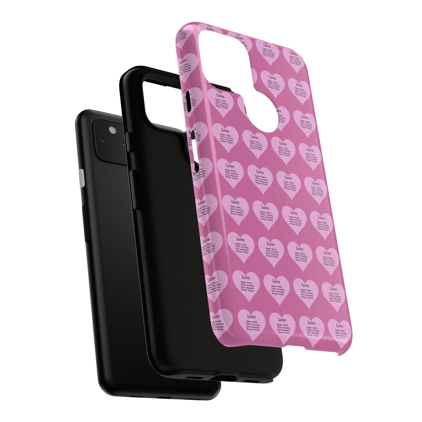 Hearts-A-Flutter Phone Case (iPhone, Google Pixel)(Light pink)