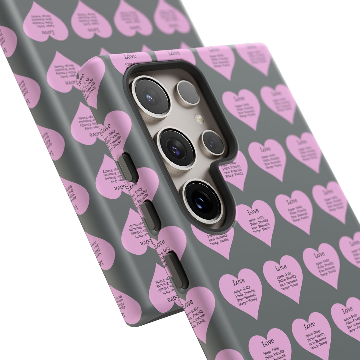 Hearts-A-Flutter Phone Case (Samsung)(Dark grey)