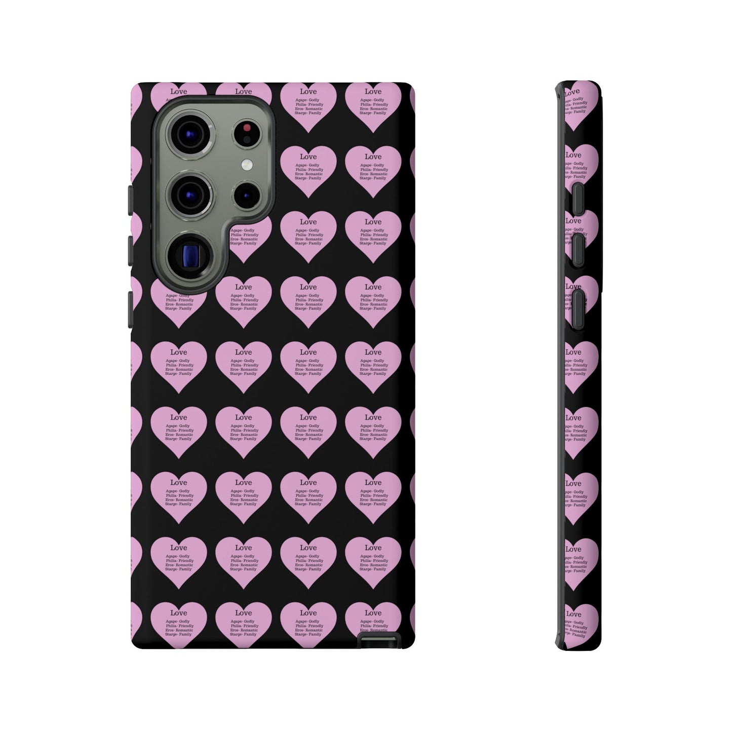 Hearts-A-Flutter Phone Case (Samsung)(Black)