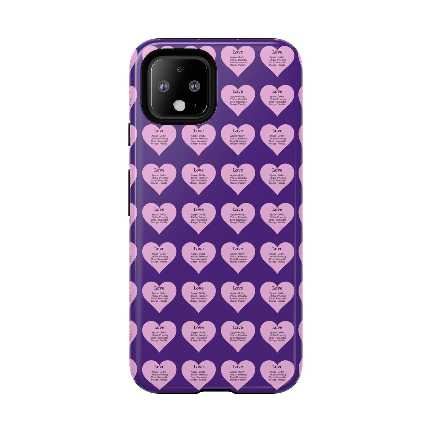 Hearts-A-Flutter Phone Case (iPhone, Google Pixel)(Purple)