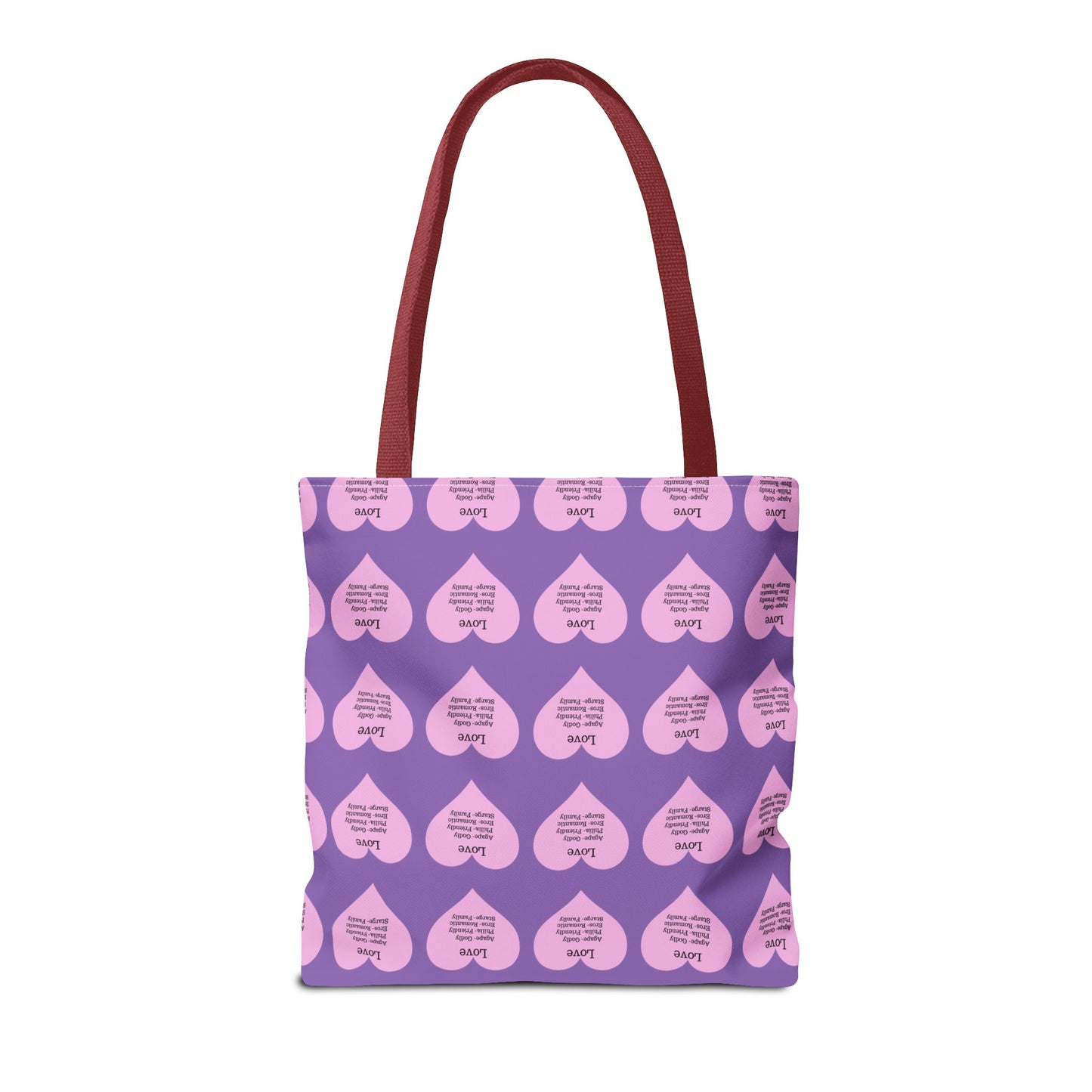 Pink Hearts Tote Bag (Light purple)