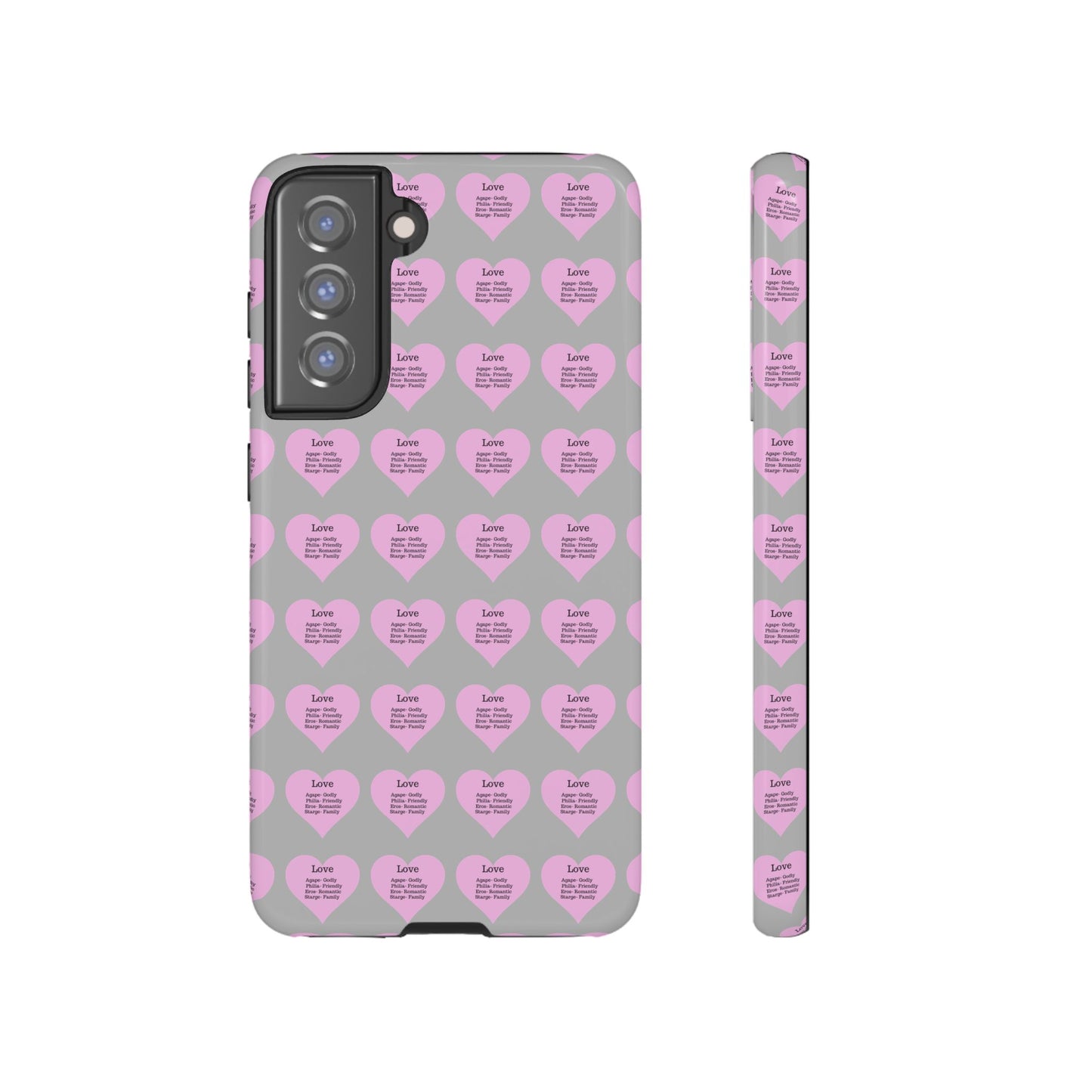 Hearts-A-Flutter Phone Case (Samsung)(Light grey)