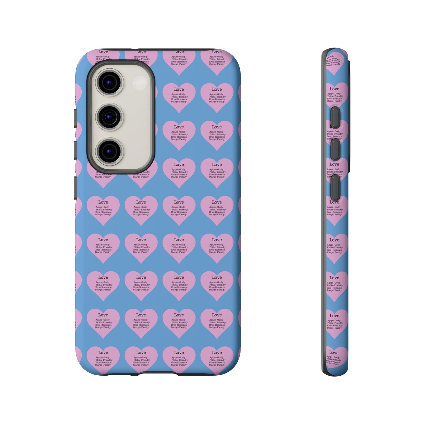 Hearts-A-Flutter Phone Case (Samsung)(Light blue)